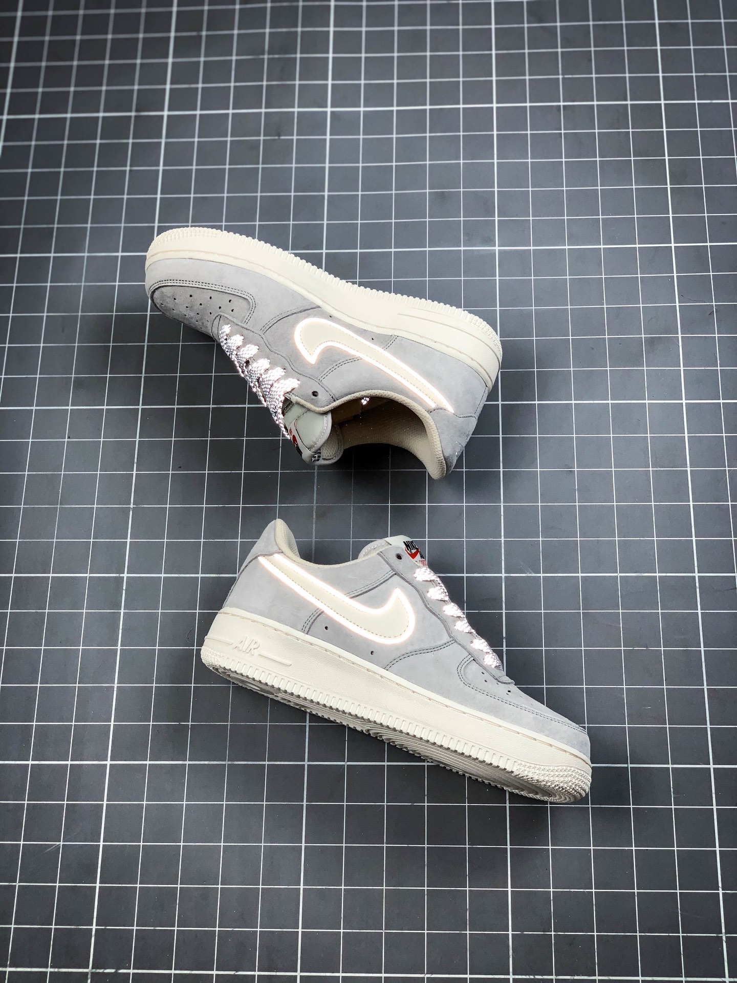 180  Air Force1 Low x Reigning Champ  灰黑麂皮打造  AA1117-126