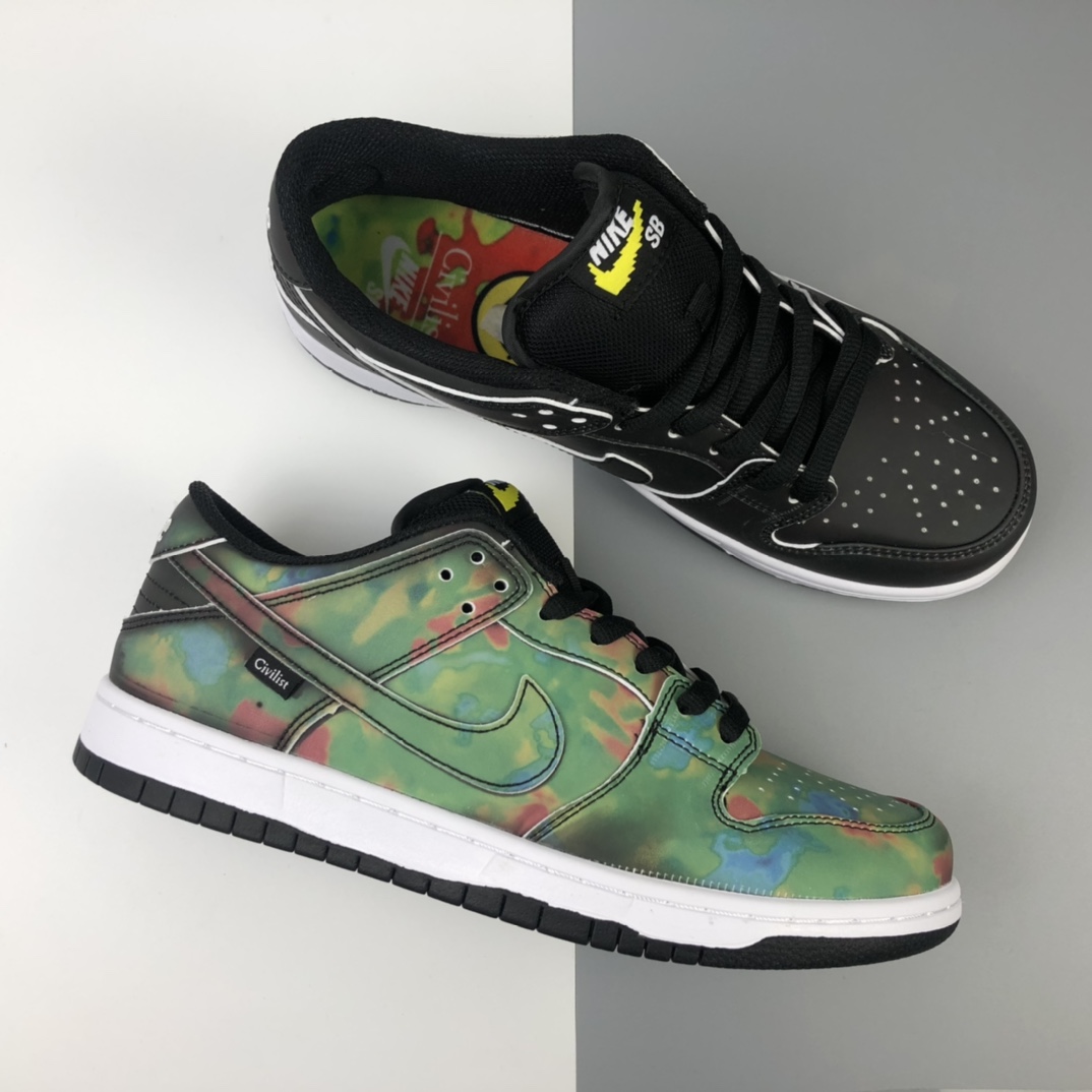 170 Civilist x Nike SB Dunk Low 热成像 扣篮系列复古低帮休闲运动滑板鞋 CZ5123-001