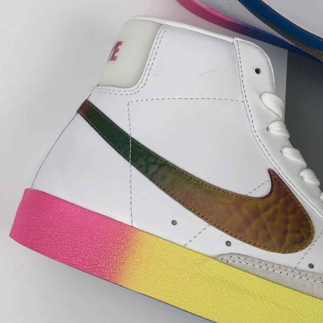190 NIKE BLAZER LOW The New Way 耐克开拓者高帮板鞋  白七彩渐变 CZ8653-136