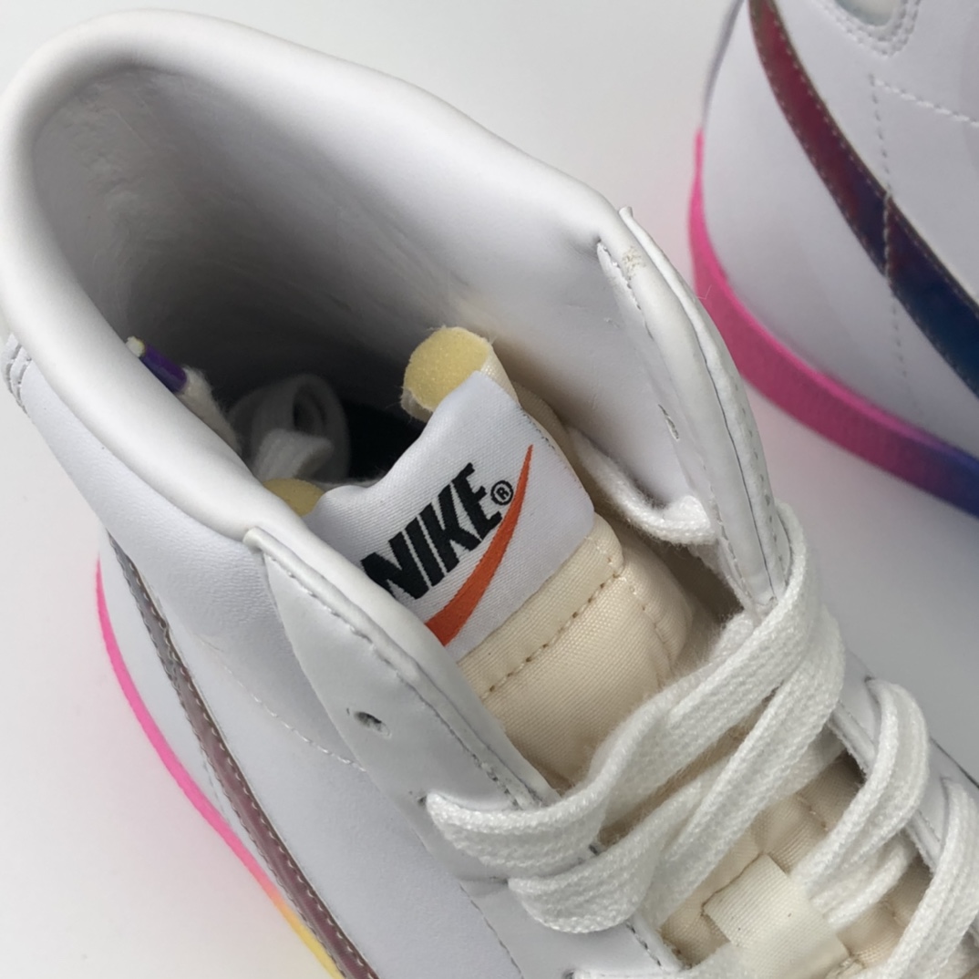 190 NIKE BLAZER LOW The New Way 耐克开拓者高帮板鞋  白七彩渐变 CZ8653-136