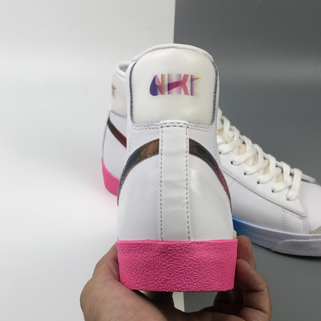 190 NIKE BLAZER LOW The New Way 耐克开拓者高帮板鞋  白七彩渐变 CZ8653-136