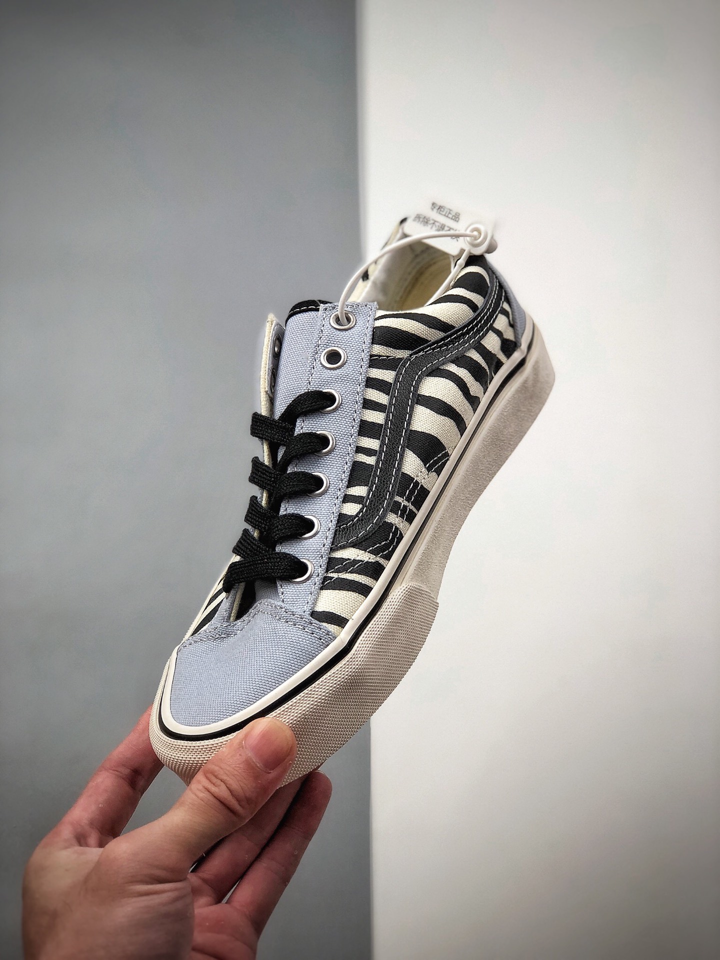 150   Vans Style 36 OG 万斯 斑马纹 雾霾蓝 灰蓝 低帮硫化帆布鞋