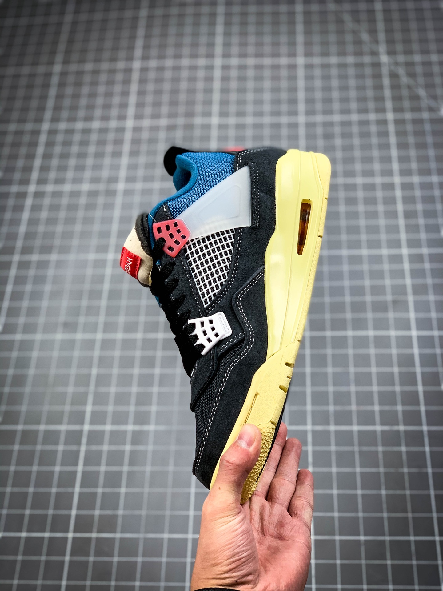 520 公司级纯原乔丹/Air Jordan 乔4 AJ4 aj4 AJ4 乔丹4代 Union x Air Jordan 4 货号：DC9533-001  露出熟悉的 Jumpman 和 Union Logo。（1）