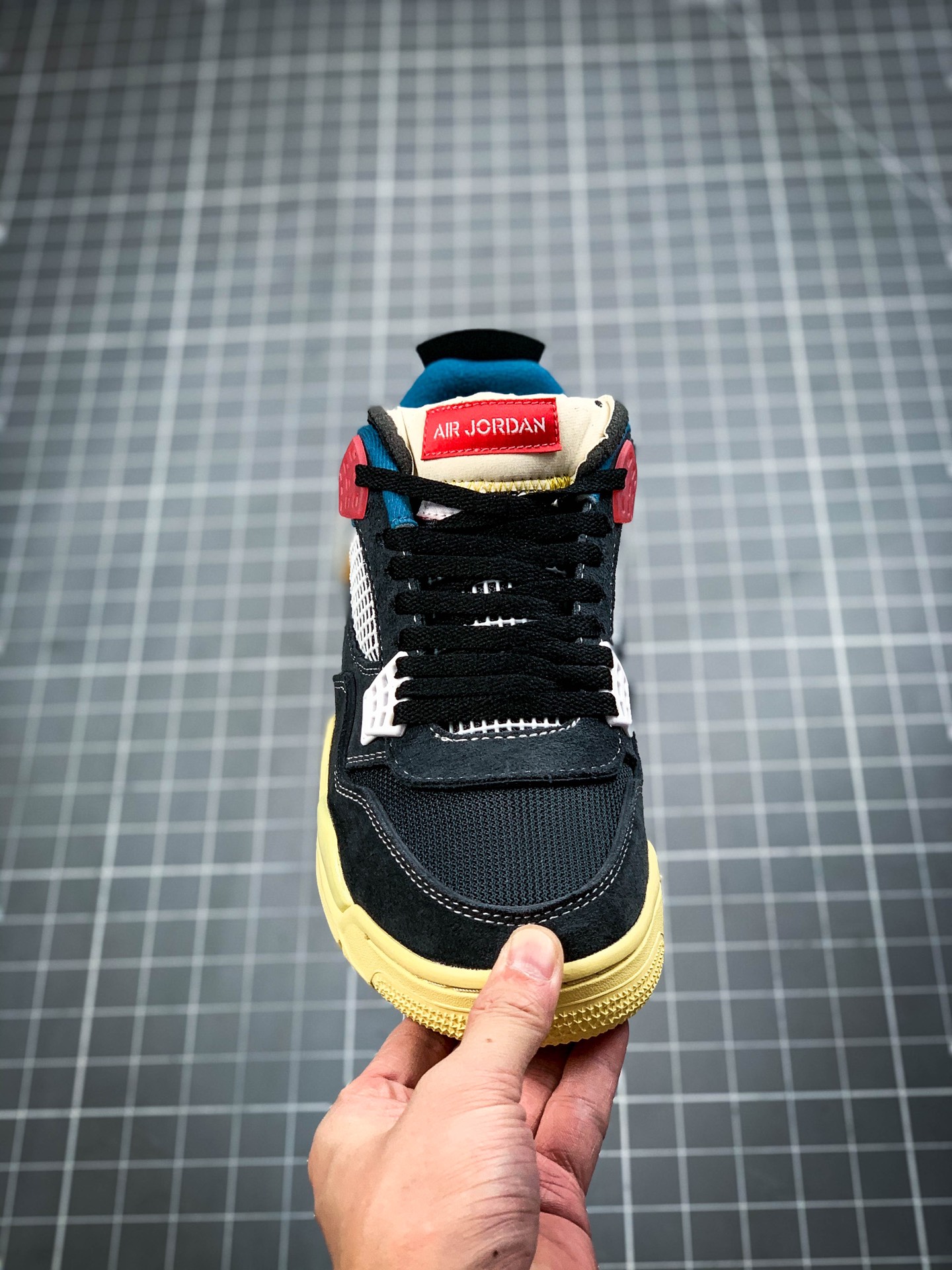 520 公司级纯原乔丹/Air Jordan 乔4 AJ4 aj4 AJ4 乔丹4代 Union x Air Jordan 4 货号：DC9533-001  露出熟悉的 Jumpman 和 Union Logo。（1）