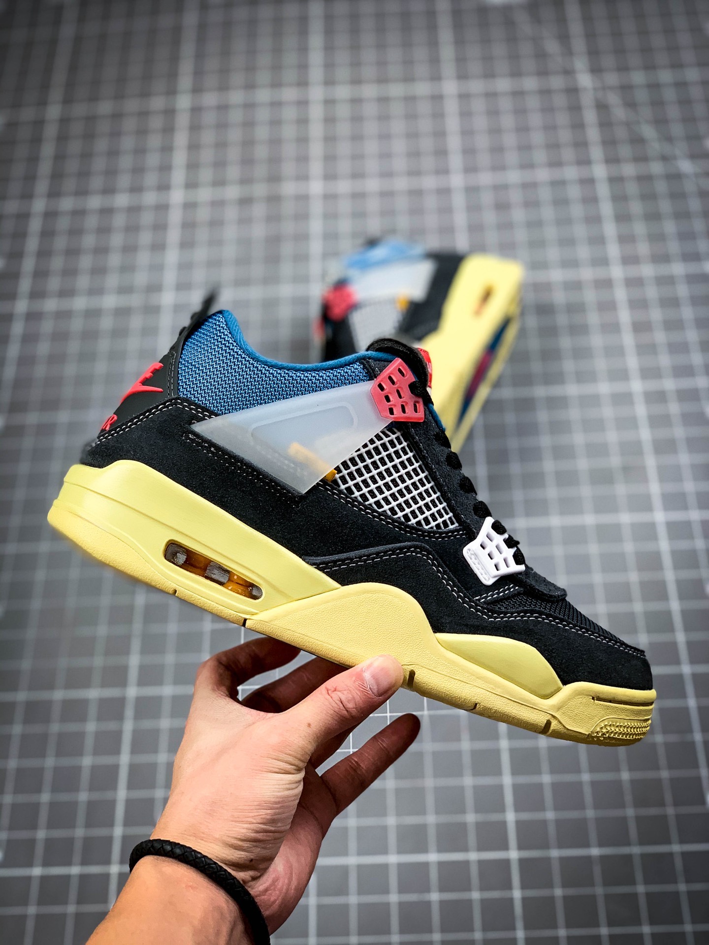 520 公司级纯原乔丹/Air Jordan 乔4 AJ4 aj4 AJ4 乔丹4代 Union x Air Jordan 4 货号：DC9533-001  露出熟悉的 Jumpman 和 Union Logo。（1）