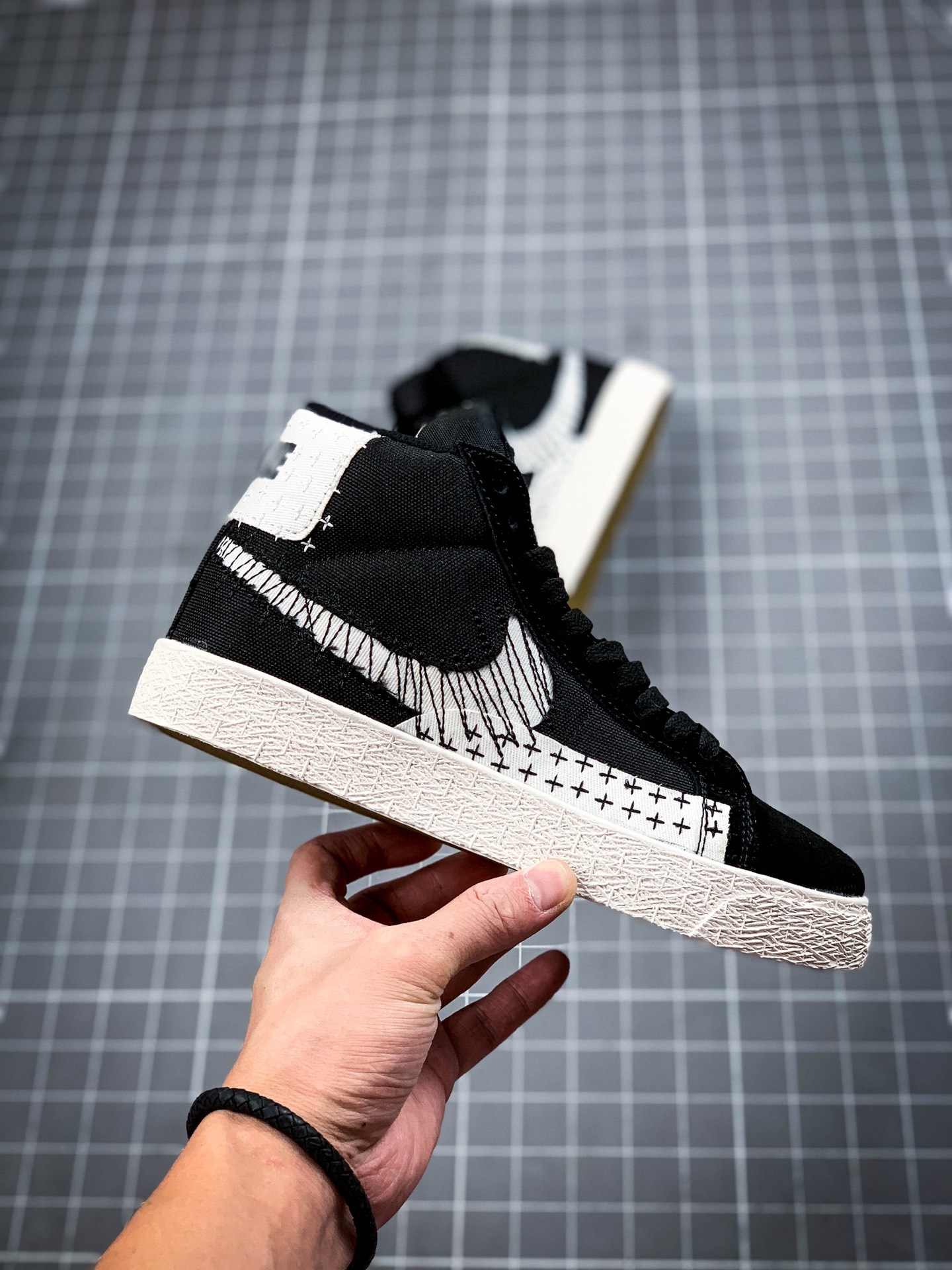 180  耐克Nike SB Blazer Mid Premium”Sashiko Sesame” 经典开拓木屑纹中帮百搭休闲运动板鞋CT0715-200-400-424