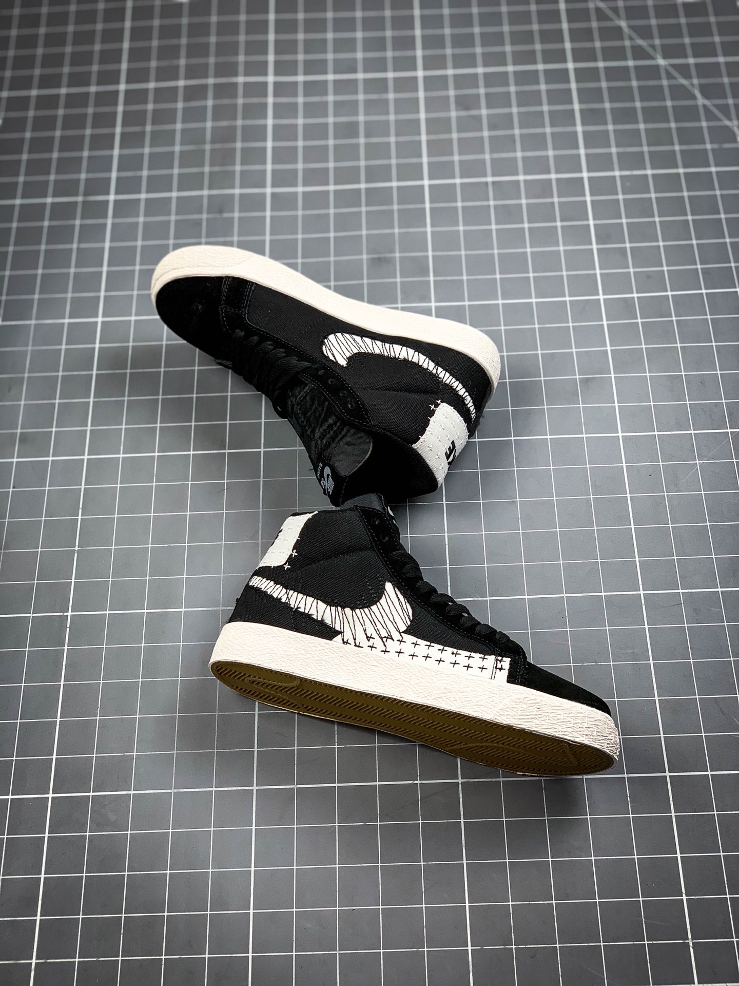 180  耐克Nike SB Blazer Mid Premium”Sashiko Sesame” 经典开拓木屑纹中帮百搭休闲运动板鞋CT0715-200-400-424