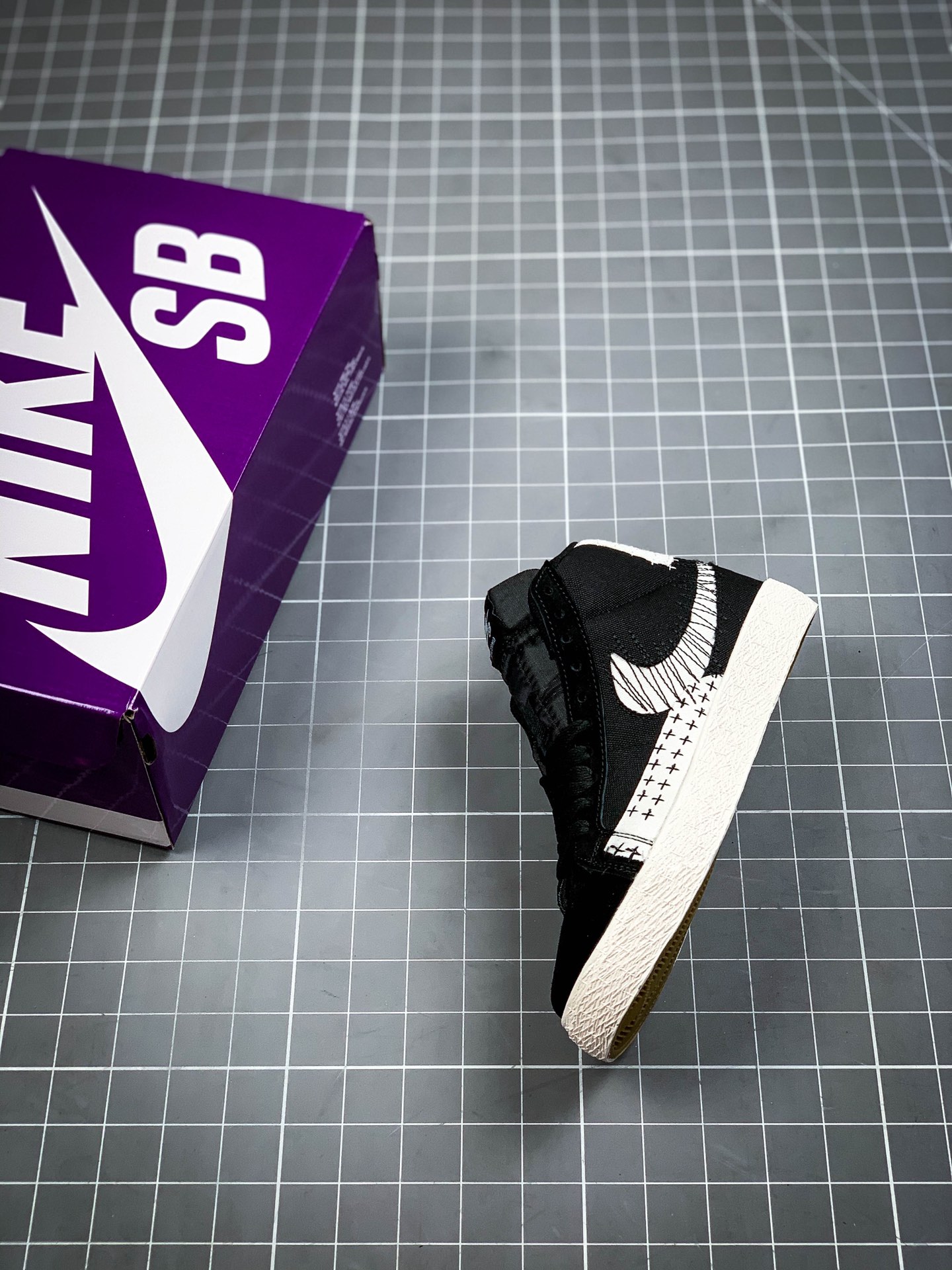 180  耐克Nike SB Blazer Mid Premium”Sashiko Sesame” 经典开拓木屑纹中帮百搭休闲运动板鞋CT0715-200-400-424