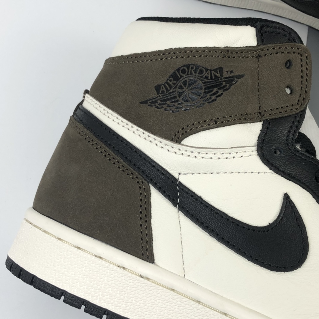 290 Air Jordan 1 High OG“Dark Mocha”乔丹一代高帮经典复古文化休闲运动篮球鞋 摩卡 小倒钩 555088-105