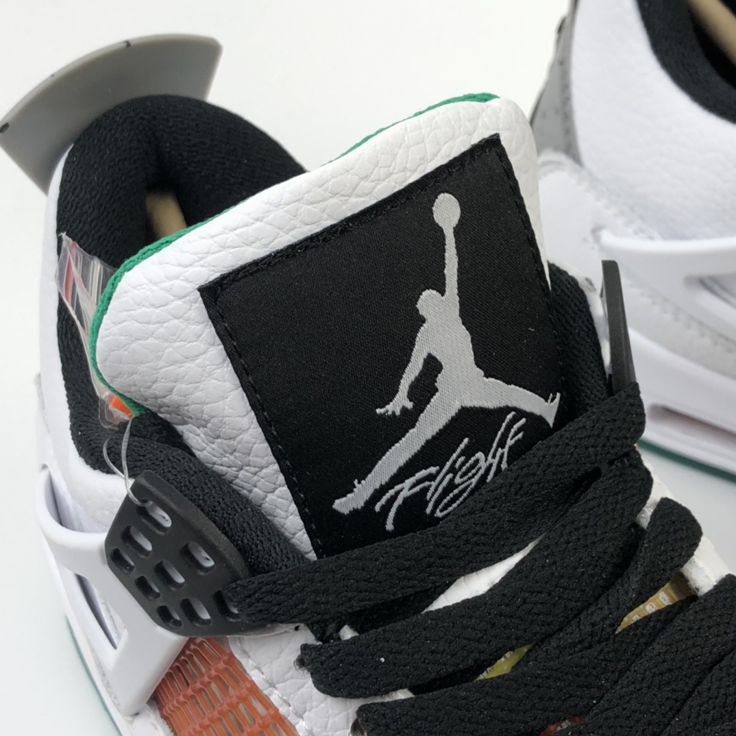 360 Air Jordan 4 Retro “Lucid Green” 白绿 牙买加 AJ4代中帮复古休闲运动文化篮球鞋 AQ9129-100