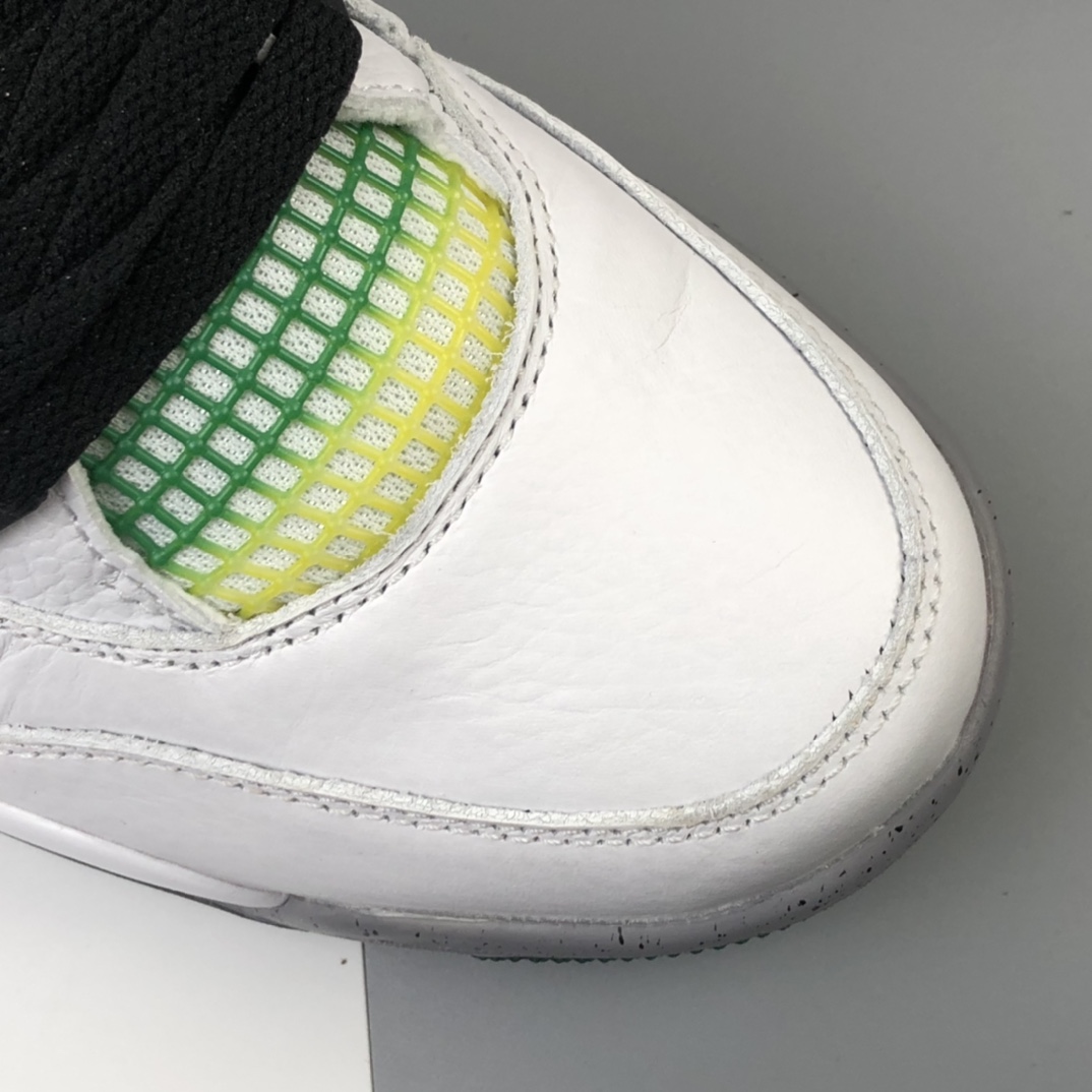 360 Air Jordan 4 Retro “Lucid Green” 白绿 牙买加 AJ4代中帮复古休闲运动文化篮球鞋 AQ9129-100