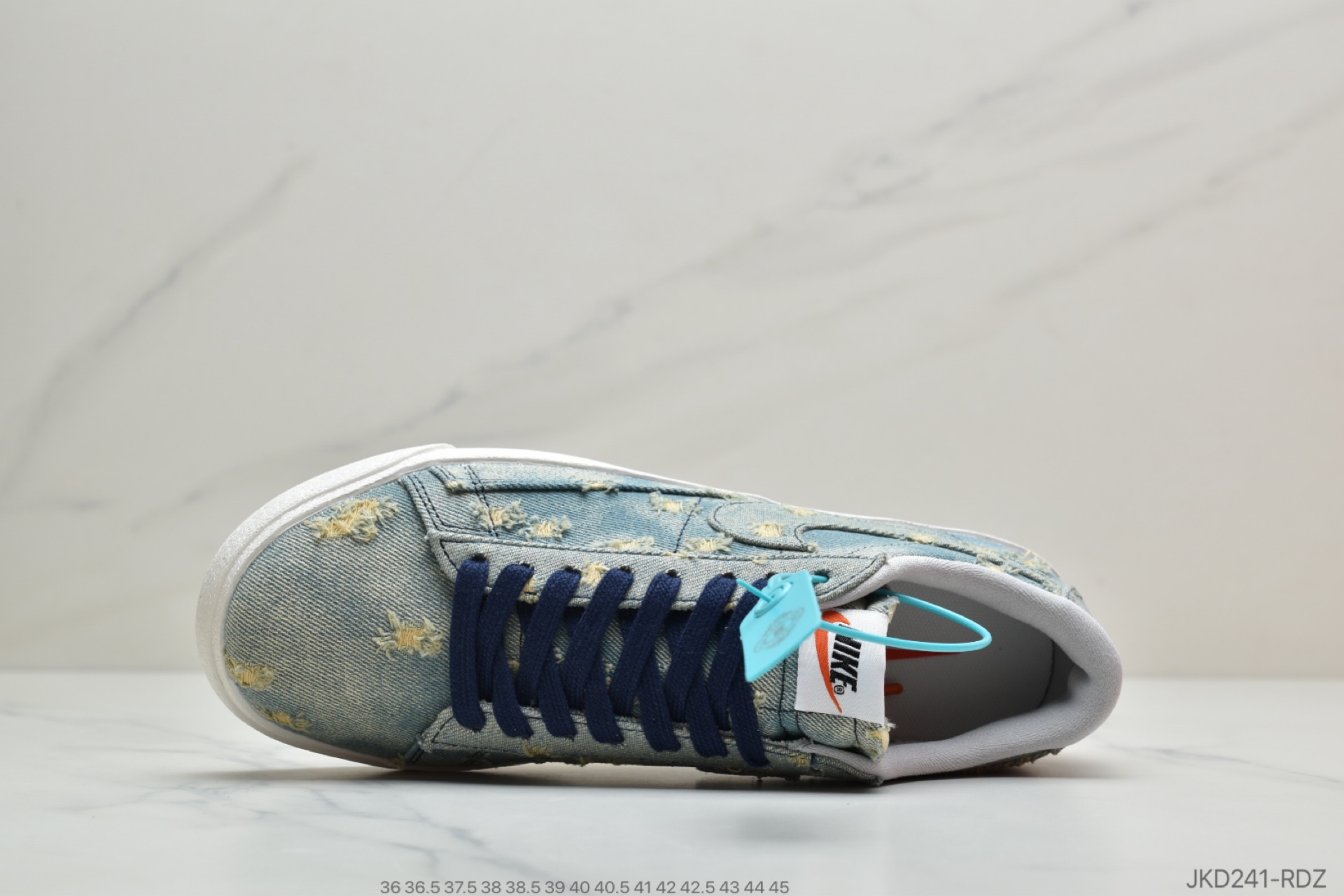 160 公司级耐克Nike Blazer Mid x Levi's Strauss 开拓者破洞牛仔 低帮百搭休闲运动板鞋