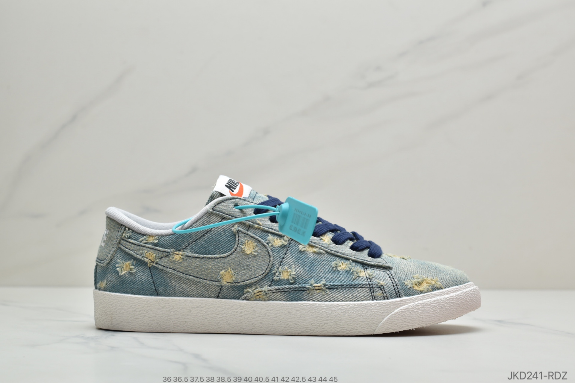 160 公司级耐克Nike Blazer Mid x Levi's Strauss 开拓者破洞牛仔 低帮百搭休闲运动板鞋