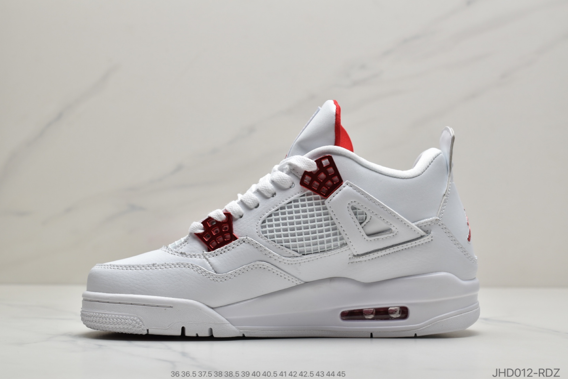 190 公司级 Air Jordan 4 “Red Metallic” 白红 CT8527-112