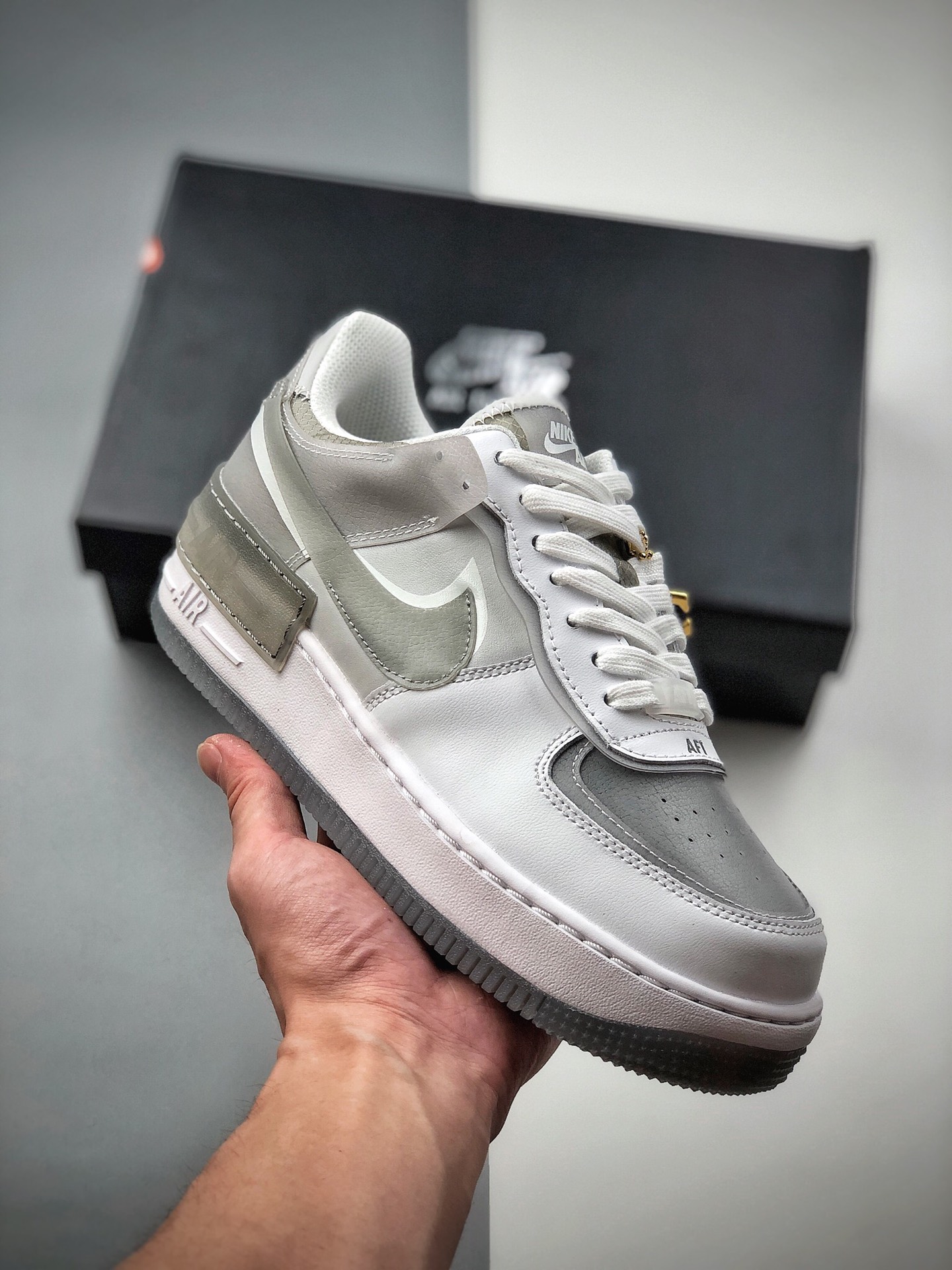 200  耐克Nike WMNS Air Force 1 Shadow全新少女系解构主义设计 CK6561-100