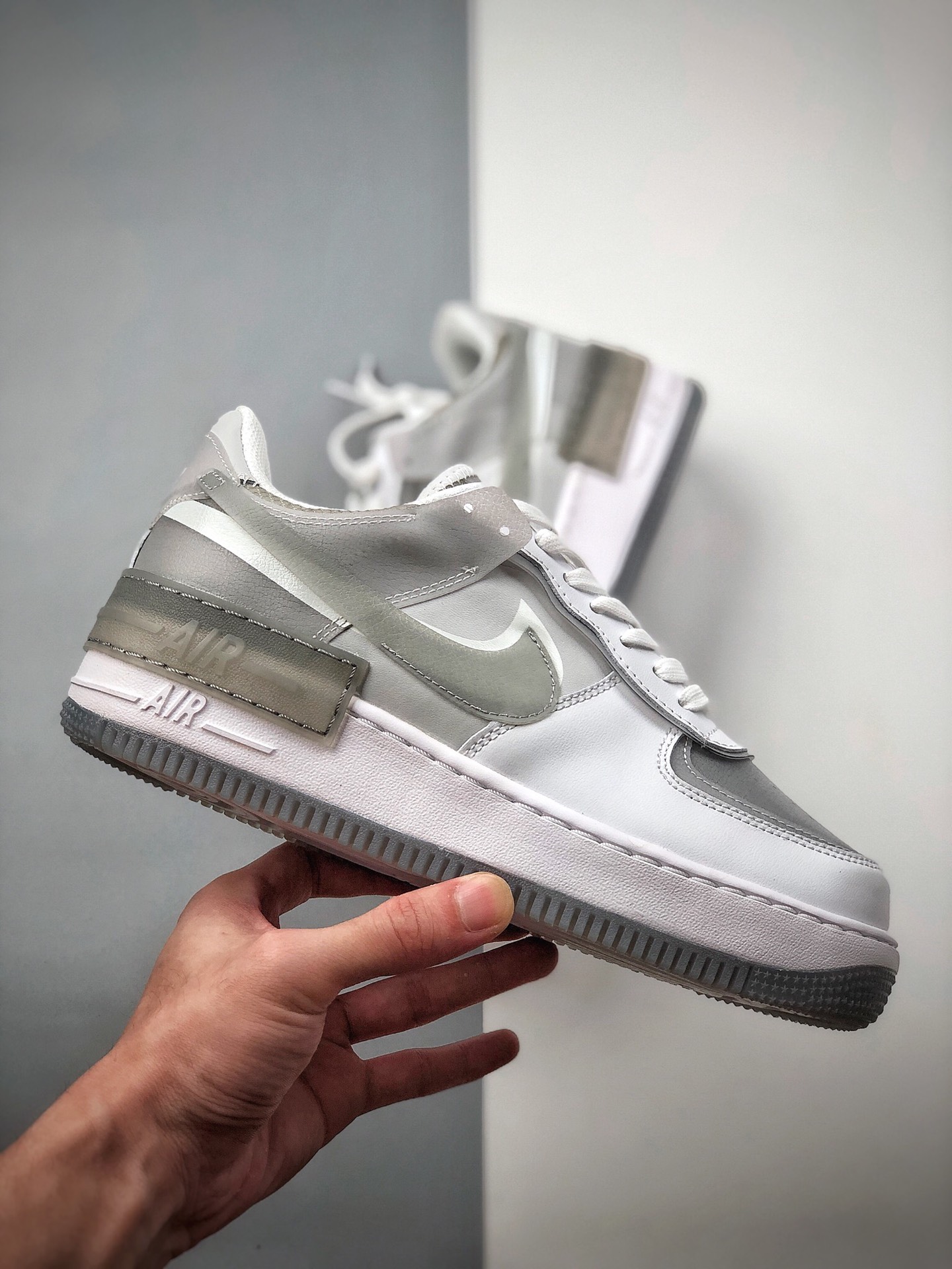 200  耐克Nike WMNS Air Force 1 Shadow全新少女系解构主义设计 CK6561-100