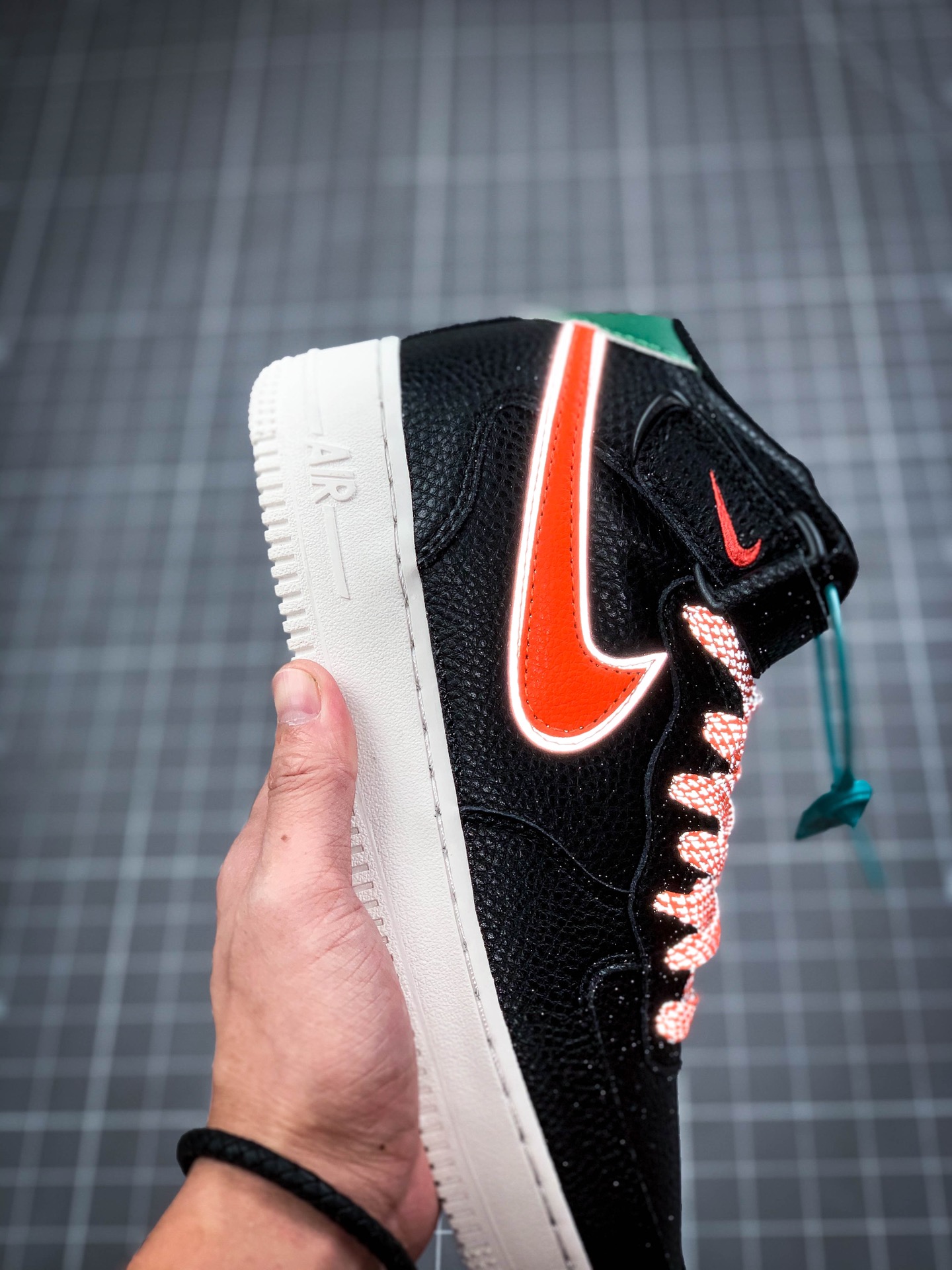 200 黑橘Air Force 1'07 LV8 x Stranger Things “Hawkins High” 怪奇物语联名原楦头原纸板 CJ6106-105-312
