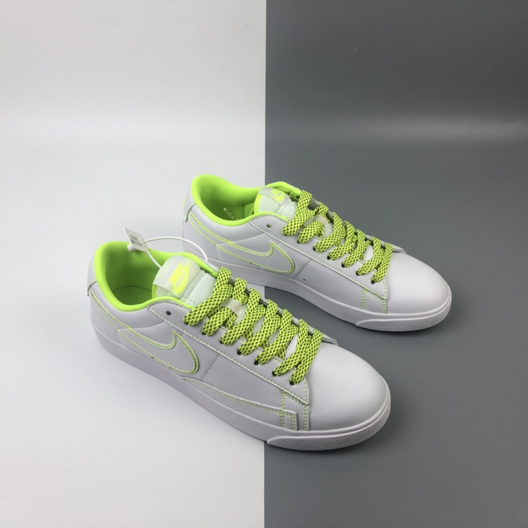 160 Nike Blazer Low PRM 开拓者休闲运动板鞋 3M反光 头层皮鞋面 轻便小白鞋 454471-813