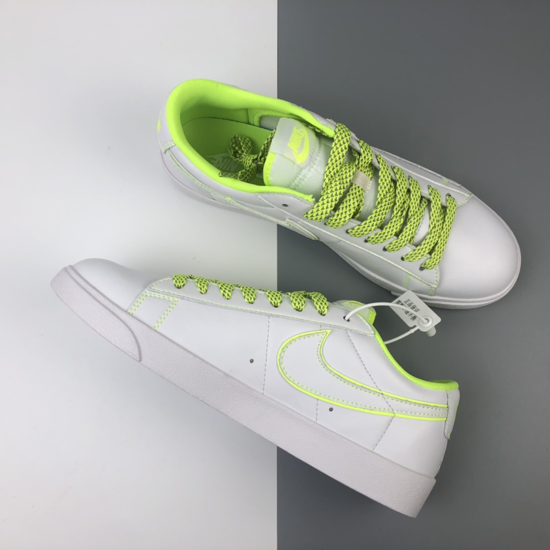 160 Nike Blazer Low PRM 开拓者休闲运动板鞋 3M反光 头层皮鞋面 轻便小白鞋 454471-813