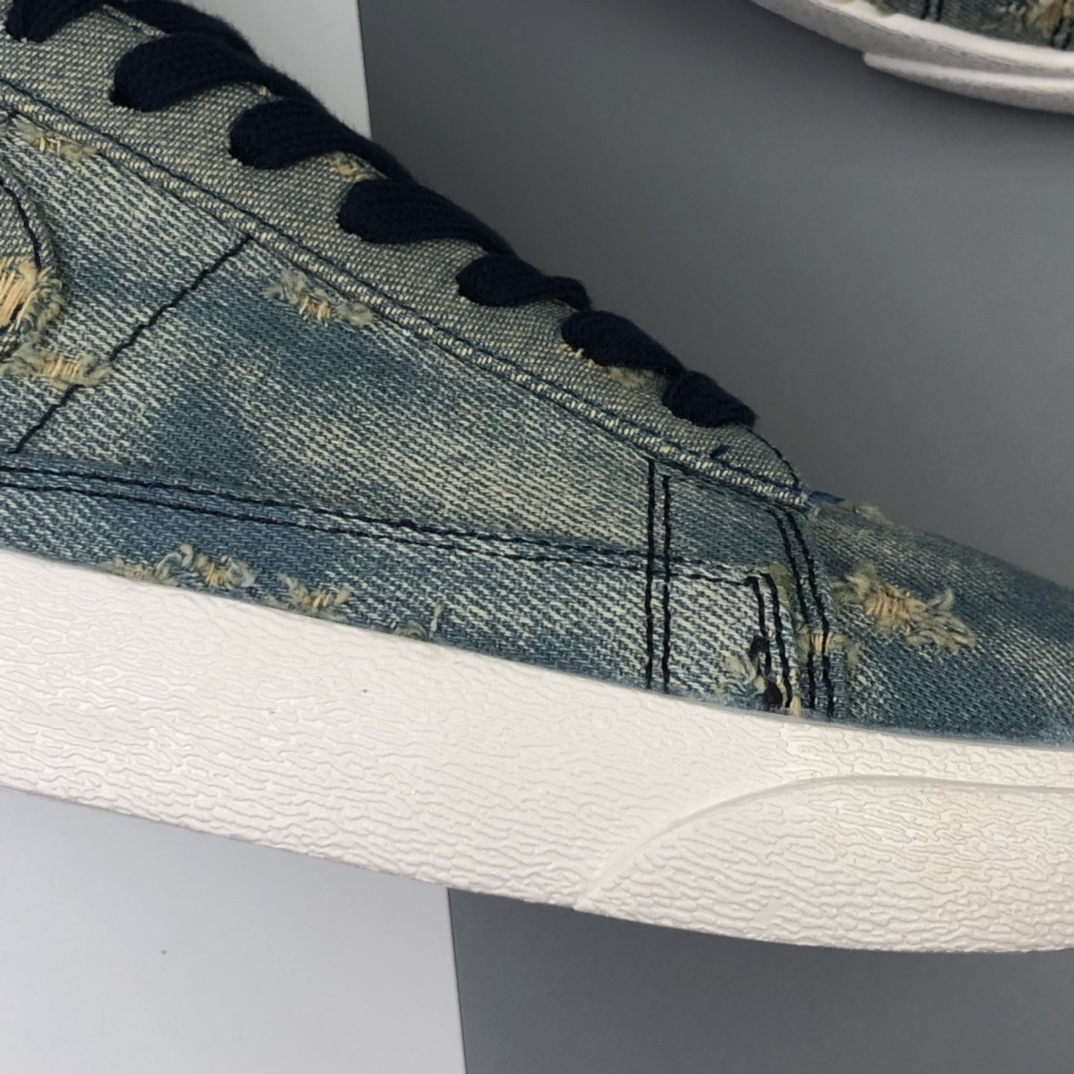 150 Nike Blazer Mid x Levi's Strauss 开拓者破洞牛仔 低帮百搭休闲运动板鞋 905345-403