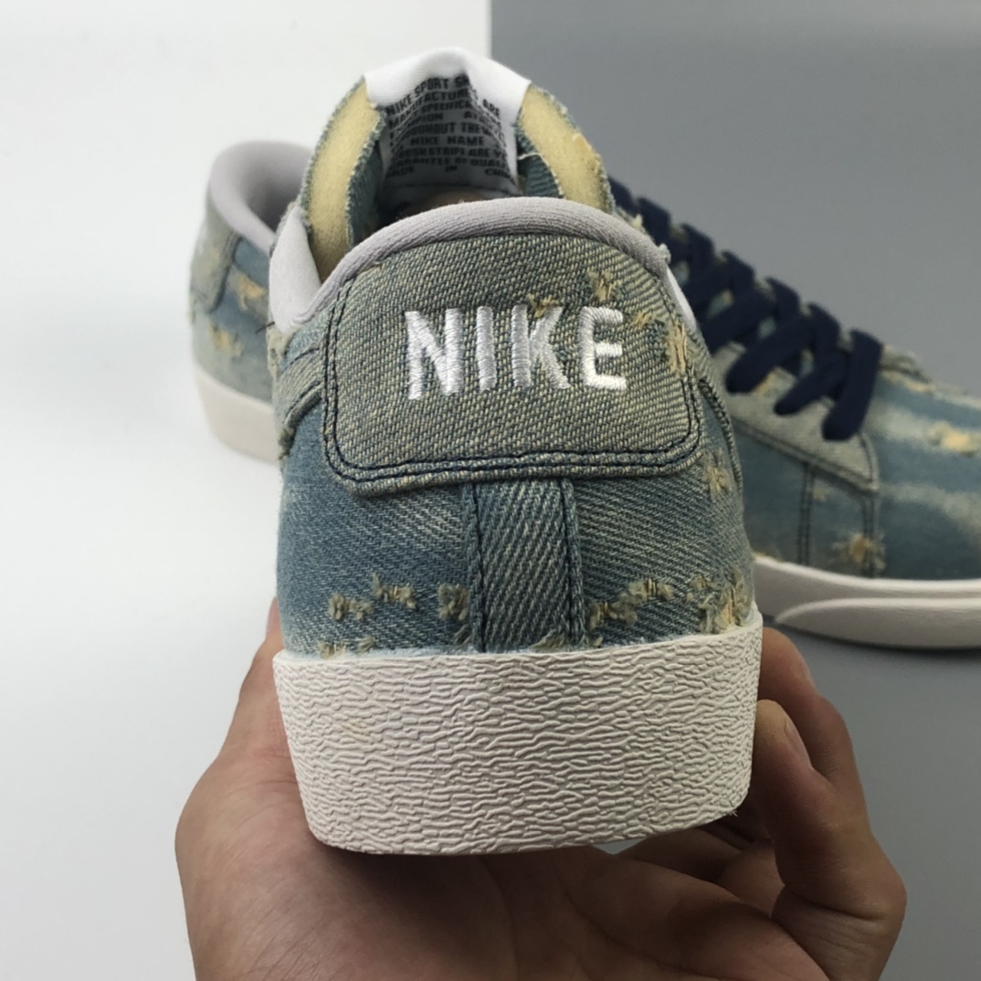 150 Nike Blazer Mid x Levi's Strauss 开拓者破洞牛仔 低帮百搭休闲运动板鞋 905345-403