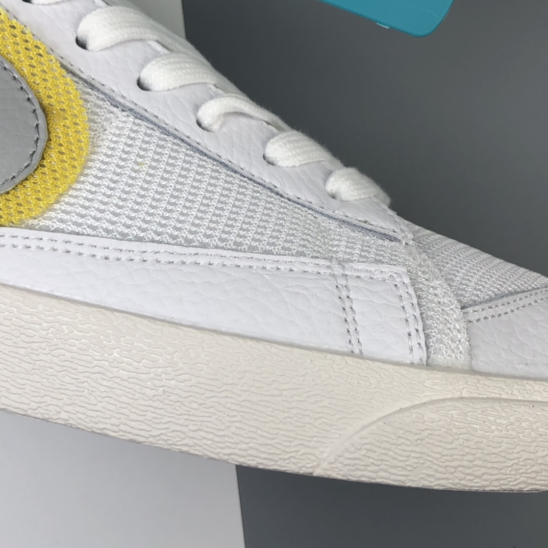 180 Nike Blazer Mid '1977 Vintage WE 白灰  黄晕染 耐克开拓者系列高帮百搭休闲运动板鞋 CZ8105-100