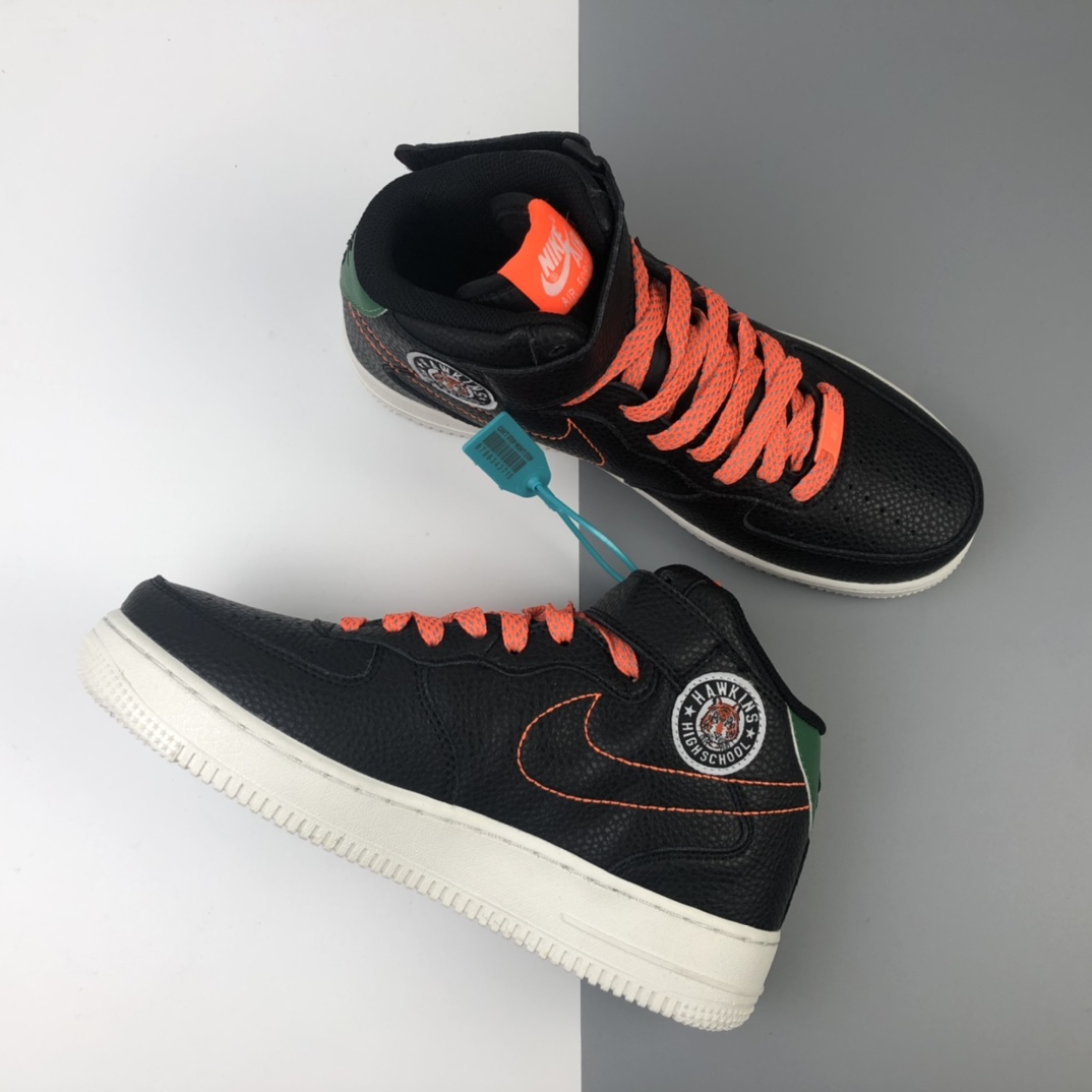 200 Stranger Things x Nike Air Fukce Mid'07 ”Hawkins High” 怪奇物语联名空军一号板鞋 内置气垫 头层牛皮 CJ6106-105
