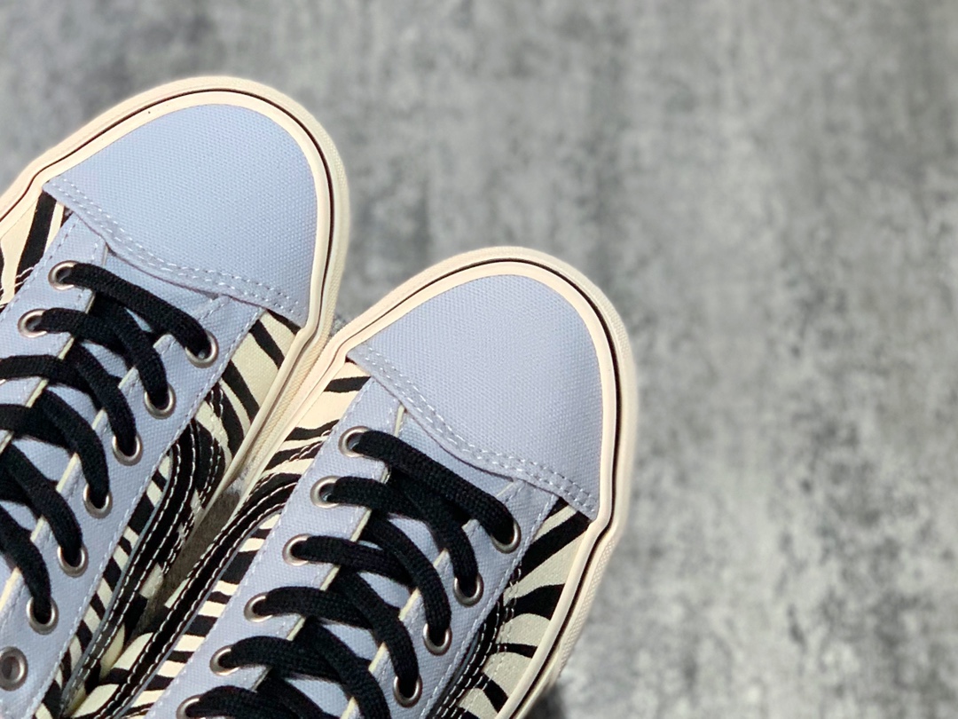 150  Vans Style 36 OG 万斯 斑马纹 雾霾蓝 灰蓝 低帮硫化帆布鞋 43 44