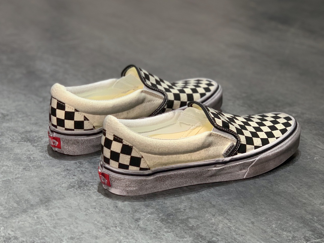 140 Vans Slip-On 懒人套 一脚蹬 做旧棋盘格