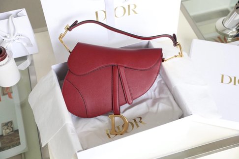 Dior Saddle Saddle Bags Red All Copper Cowhide Frosted Vintage