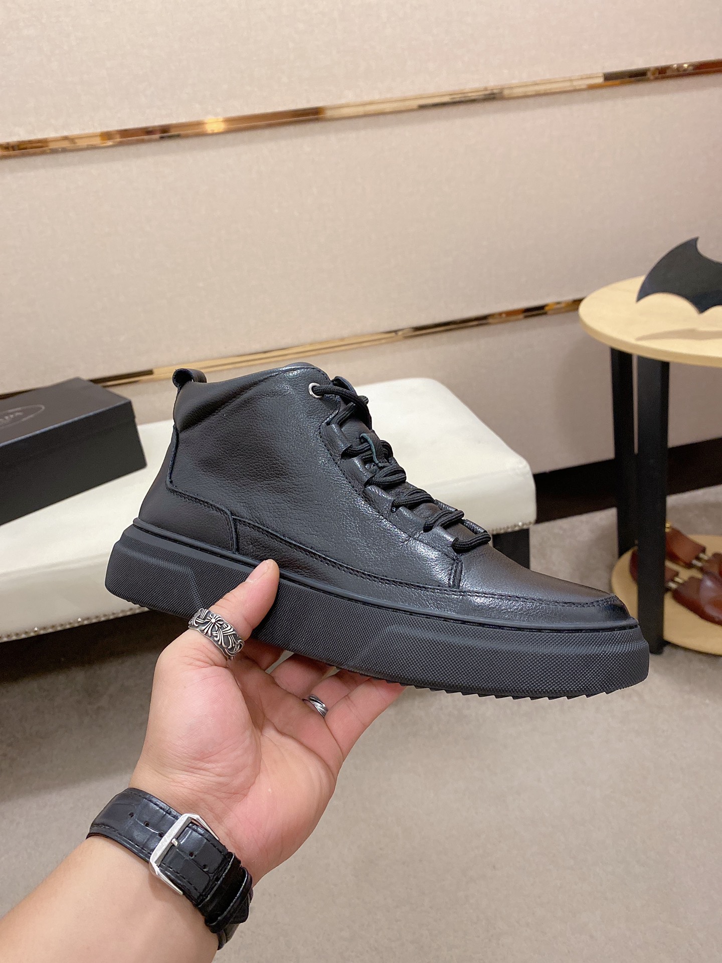 工厂90 (无标可上淘宝)prada【普拉达】2019新款高帮上市 97 男鞋
