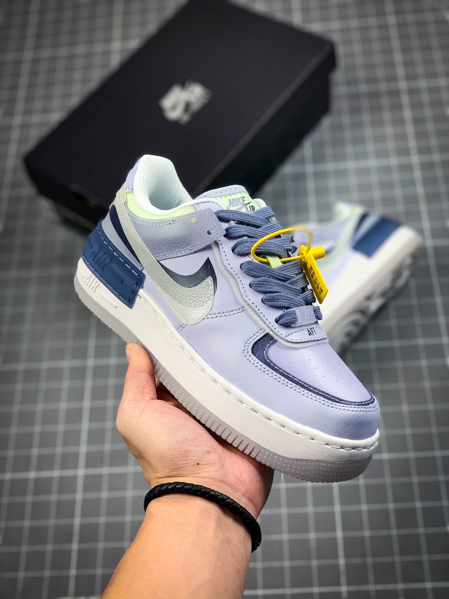 180 真正气垫组合底 Wmns Air Force 1 Shadow SE'World Indigo' 马卡龙深蓝射频低帮空军一号 CK6561-001 219