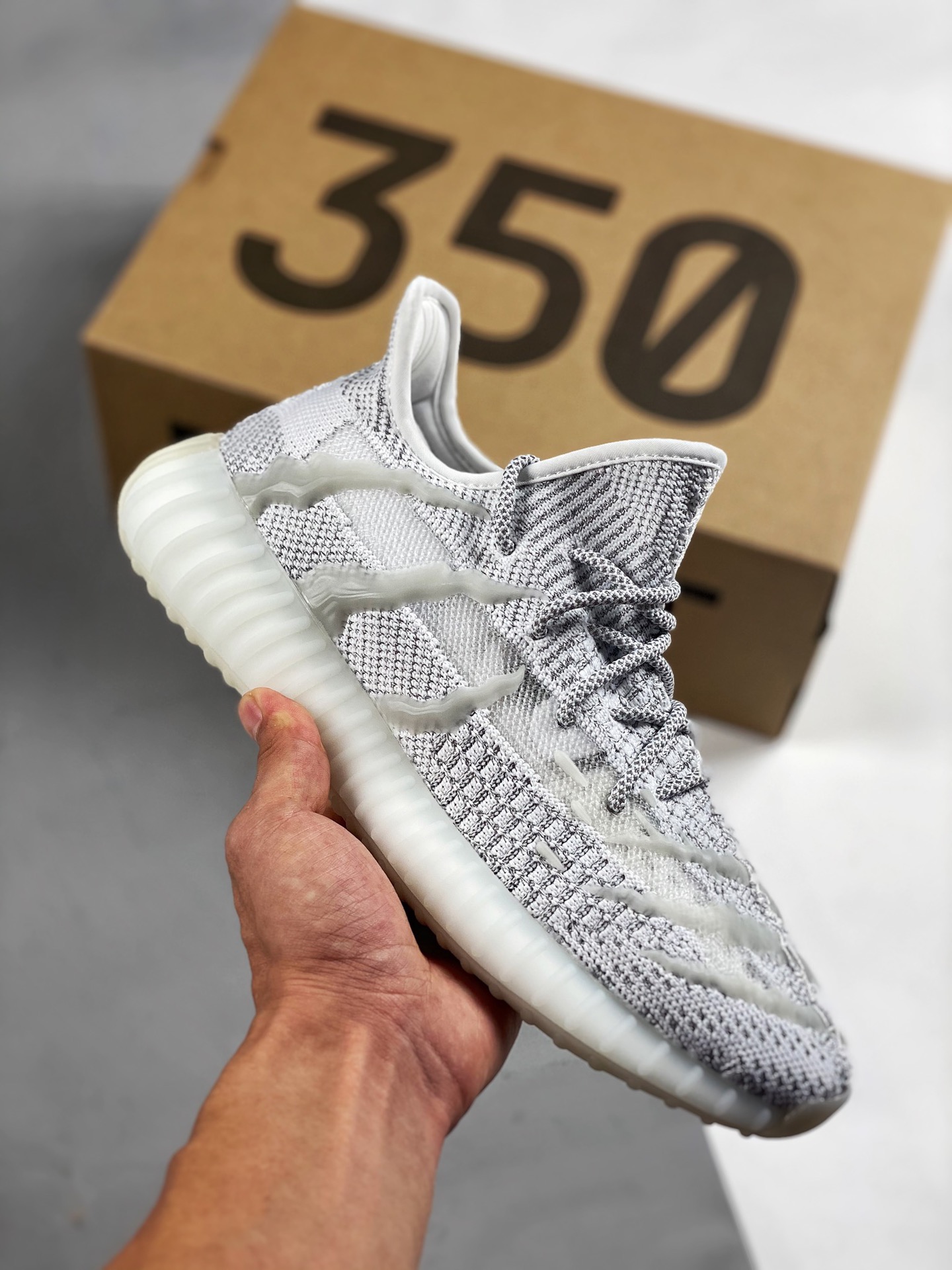 Apoyo contra reembolso2 Adidas Yeezy Boost 350 V2 3M luminoso, añade reflectante brillante KPL J tecnología TPU + tecno…