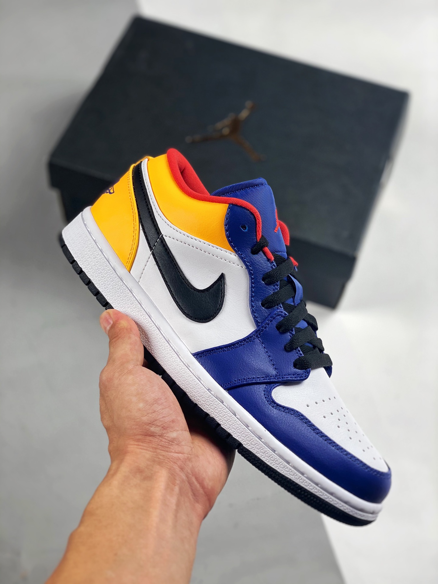 Apoyo contra reembolso 2 Único puro original en el mercado 💯 versión superior Air Jordan 1 LOW azul/amarillo Lakers, z…