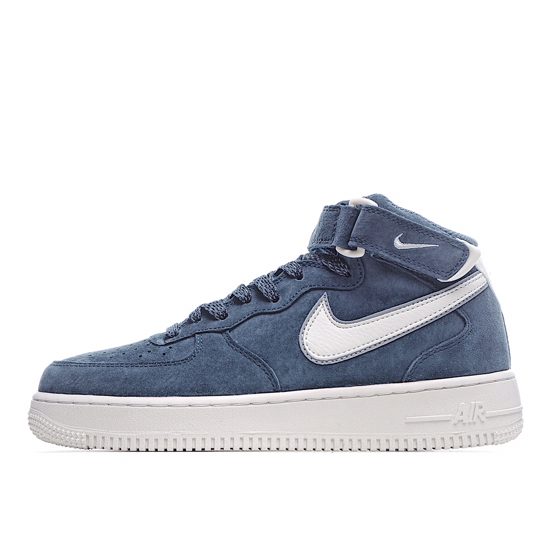 I0 原装头层麂皮 二维码新标 耐克 Nike Air Force 1 Mid ’07 3M反光 空军一号 高帮百搭休闲运动板鞋 柔软、弹性十足的缓震性能和出色的中底设计，而 Nike Air 科技也早已成为保持盛名的强劲后盾