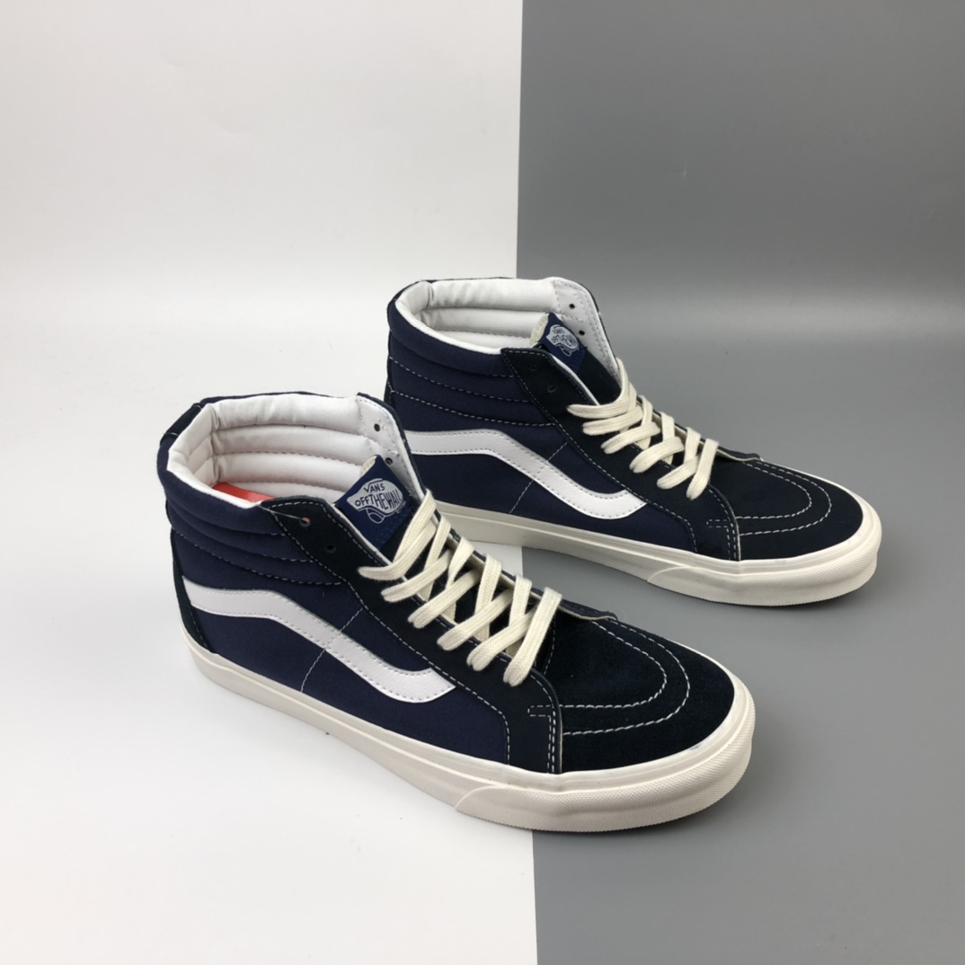150 Vans 0G Sk8-Hi LX 藏蓝色高帮百搭休闲板鞋 VN0A38F7POT