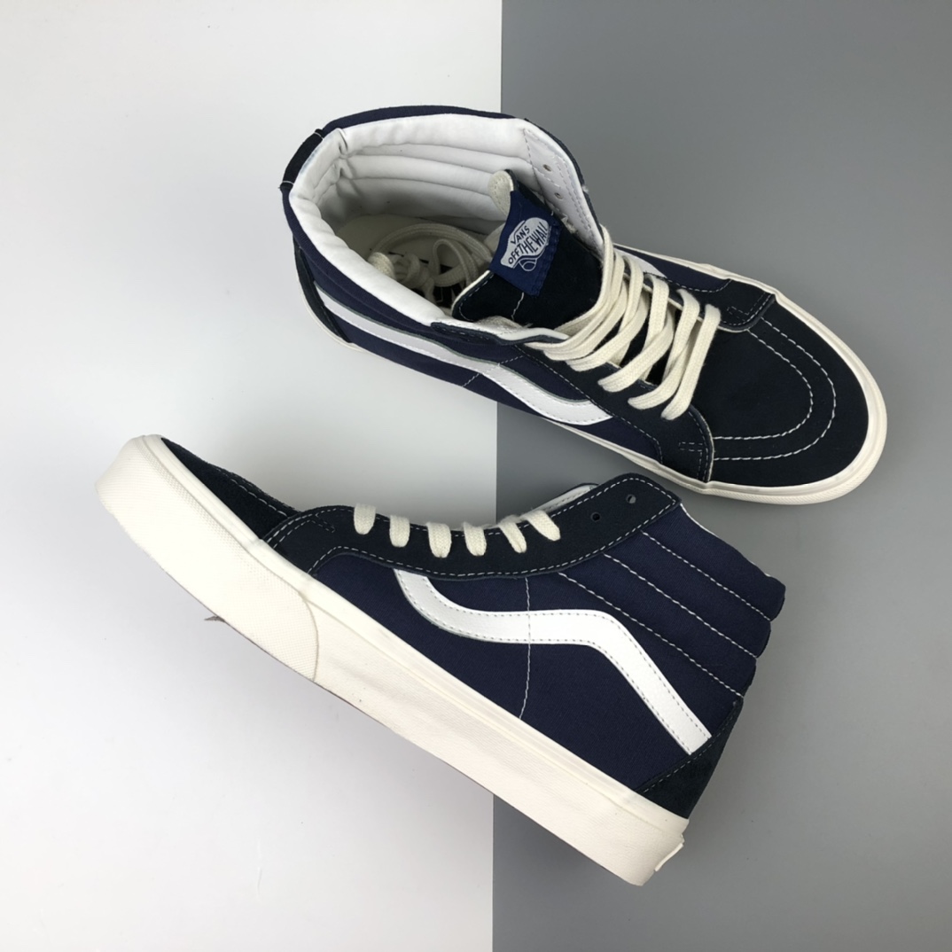 150 Vans 0G Sk8-Hi LX 藏蓝色高帮百搭休闲板鞋 VN0A38F7POT