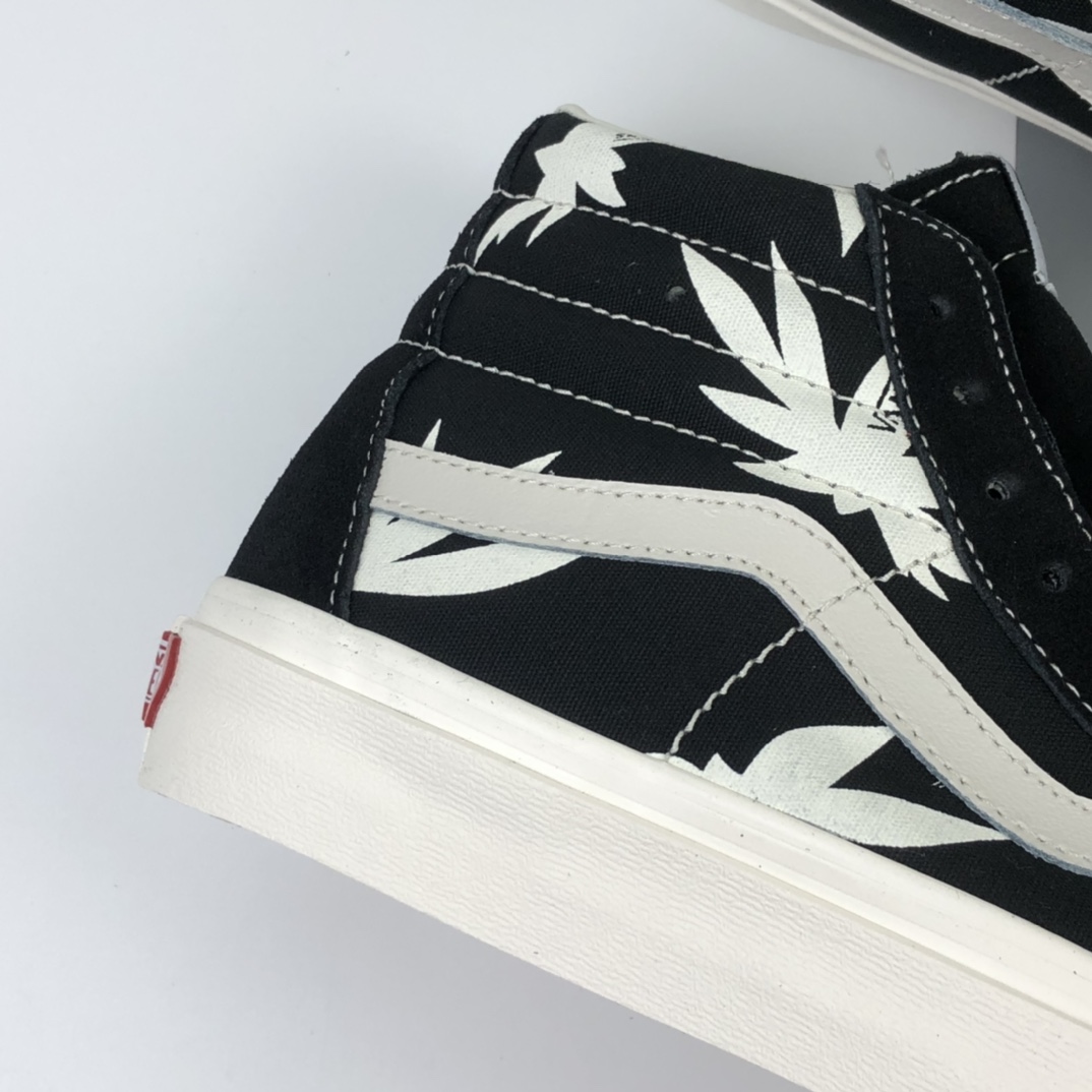 160 Vans Sk8-Hi 万斯白色棕榈枫叶高帮板鞋 VN0A4CS5W43