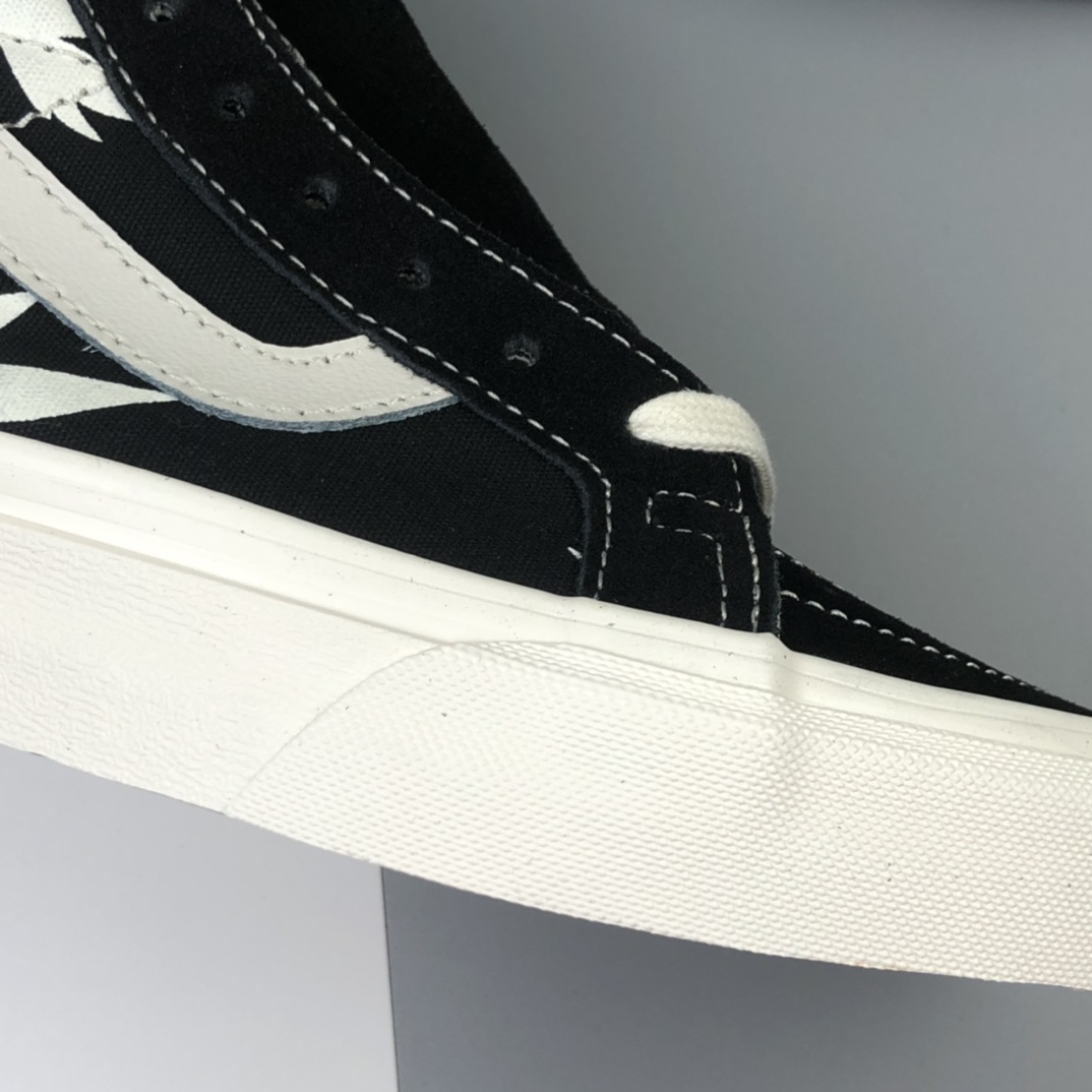 160 Vans Sk8-Hi 万斯白色棕榈枫叶高帮板鞋 VN0A4CS5W43