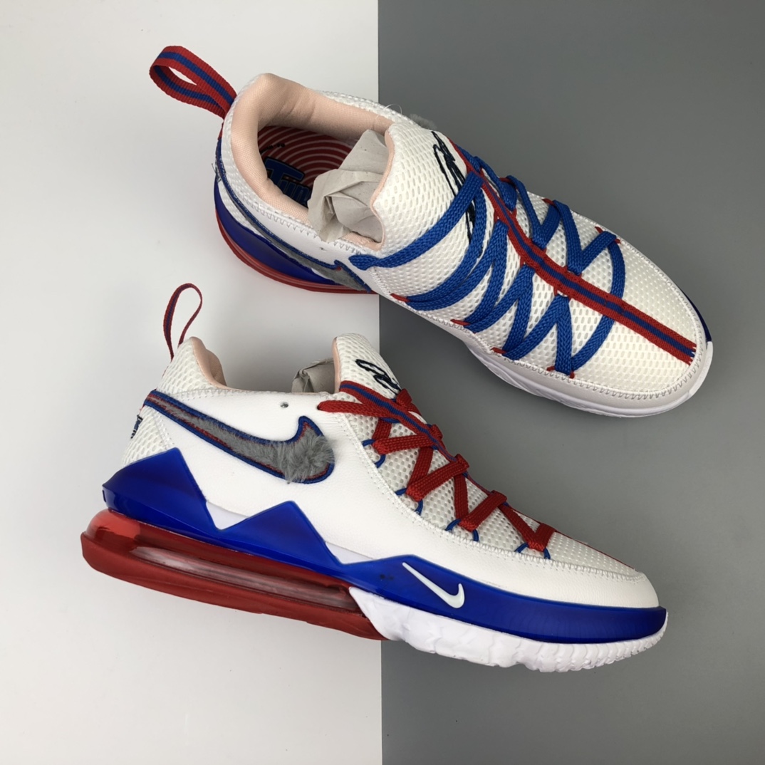 330 Nike LeBron 17 Low Tune Squad勒布朗詹姆斯17代白蓝红鸳鸯 CD5007-100