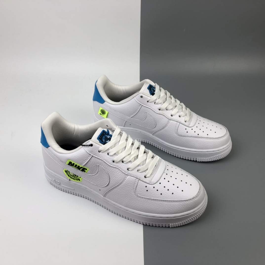 200 Nike Air Force 1'07 Lv8 ”The World Earth Day 2020” 空军一号黑彩串标钩低帮百搭休闲运动板鞋 CT1414-101