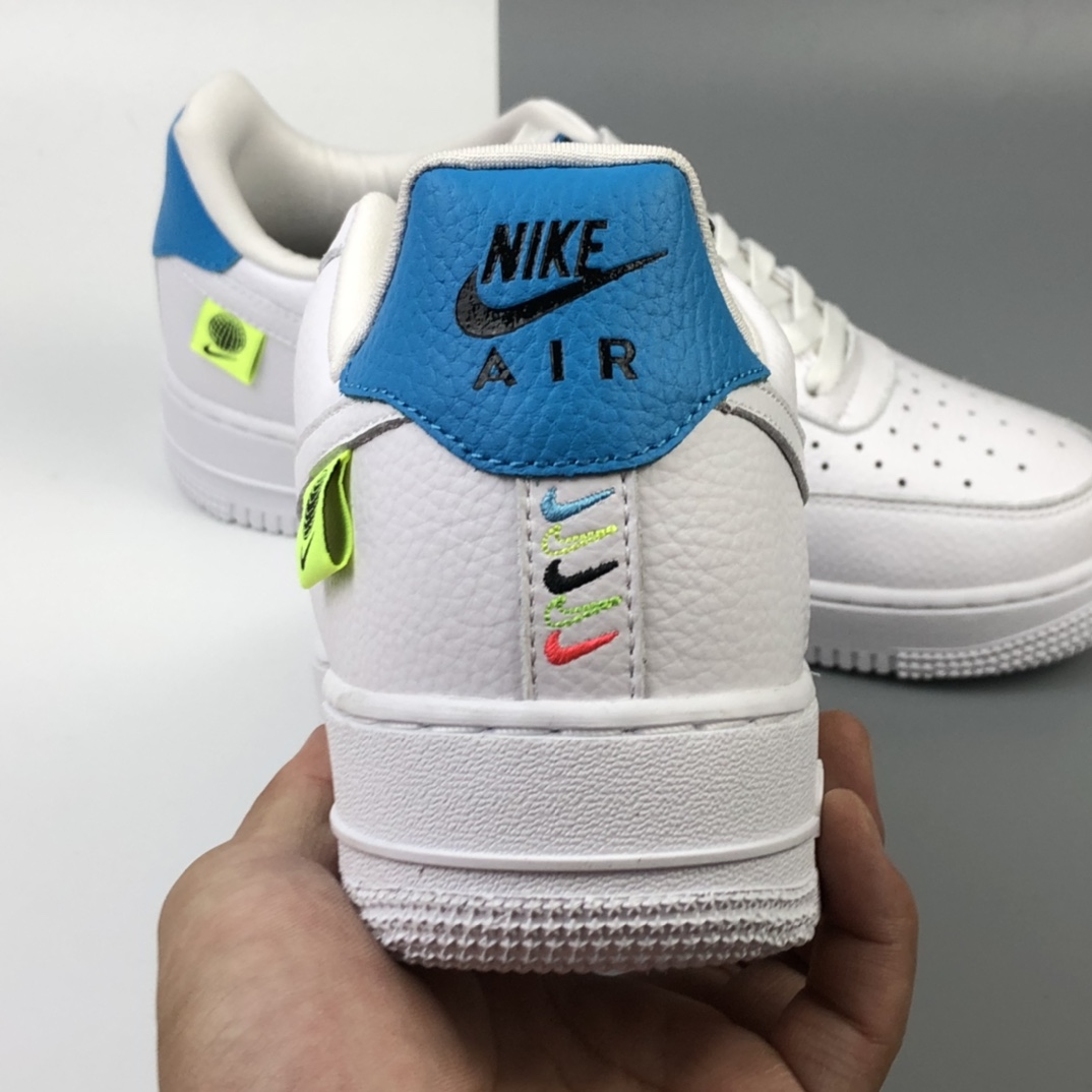 200 Nike Air Force 1'07 Lv8 ”The World Earth Day 2020” 空军一号黑彩串标钩低帮百搭休闲运动板鞋 CT1414-101