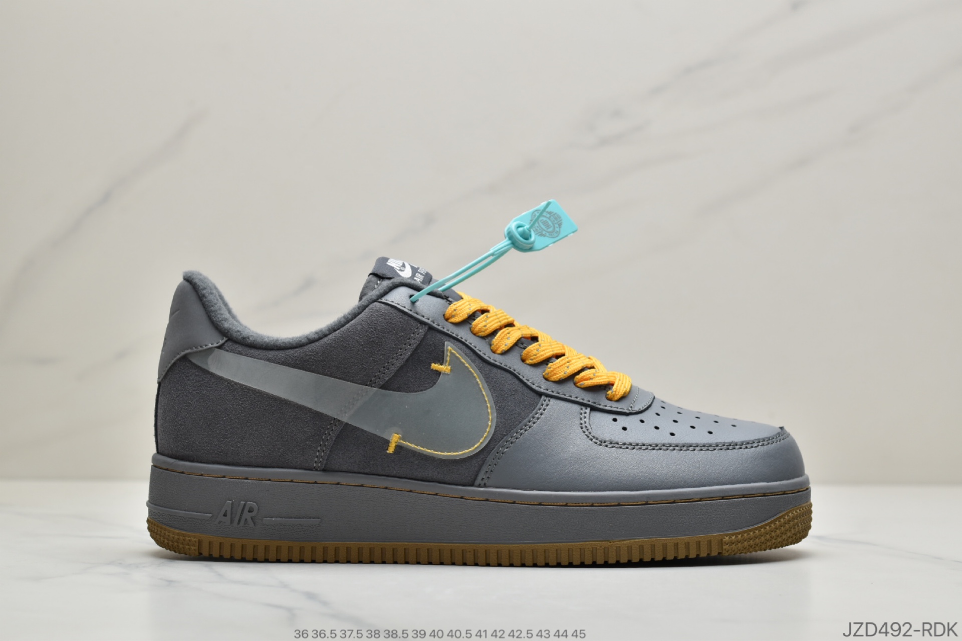 140 公司级耐克 Nike Air Force 1 解构灰黄拼接 空军一号低帮百搭休闲运动板鞋CQ6367-001