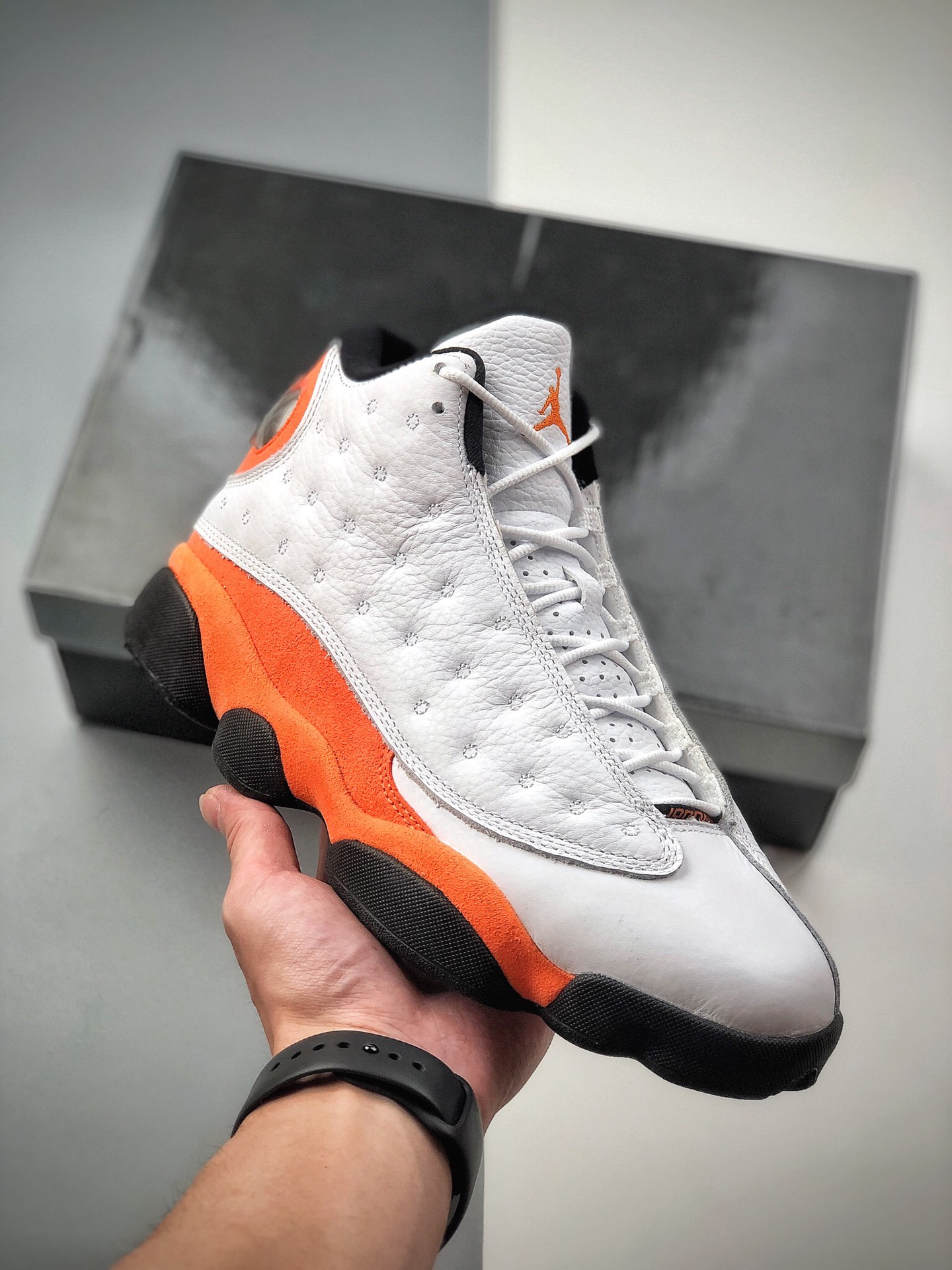 500  Air Jordan 13 Retro 高帮 AJ13  乔丹13代 aj13 乔13 高邦 白橙 乔丹篮球鞋系列 414571-016