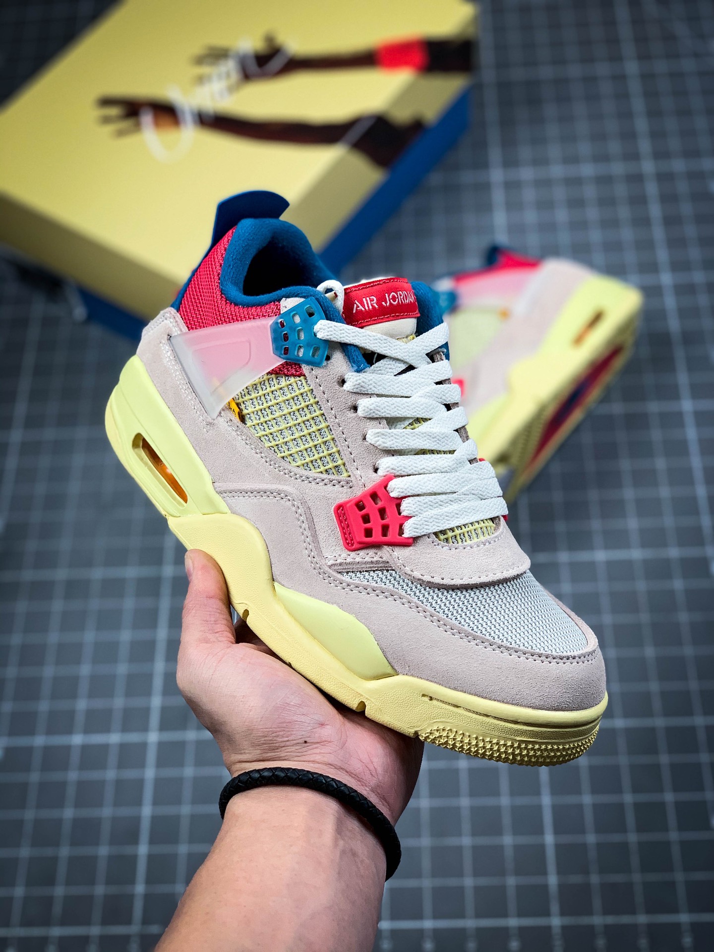 560 Union LA x Air Jordan 4 AJ4 联名 南海岸 粉红蓝 DC9533-800 381