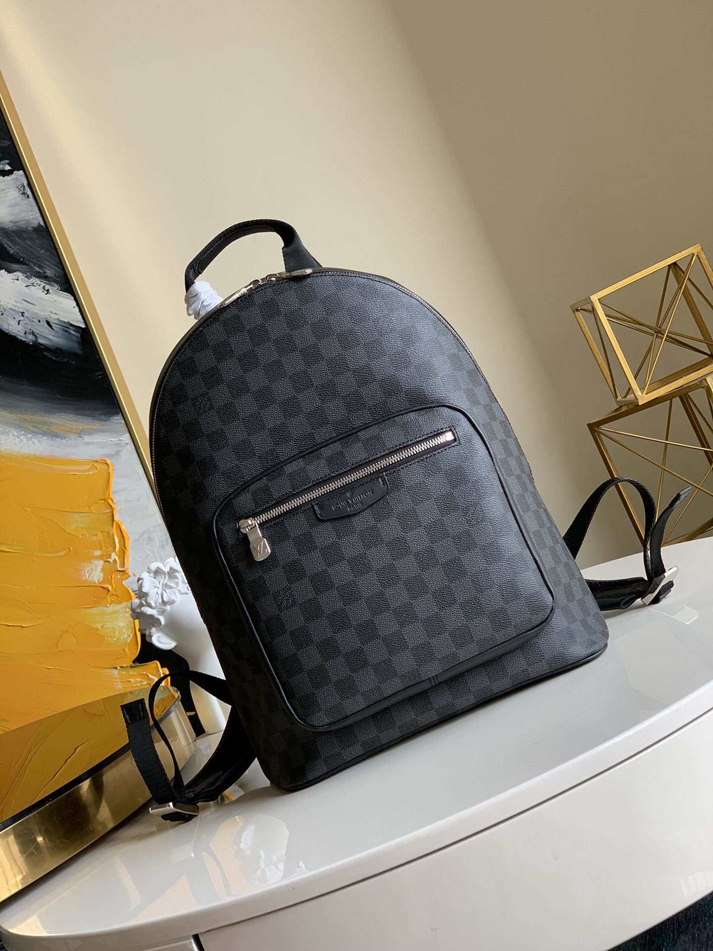 NO:396080,【Exclusive real photo N45349 black grid】Bright and smooth lines, simple and refined style. The carefully designed structure and details make this Josh backpack made of Monogram Macassar coated canvas a fashionable choice for personality. Lightweight and spacious, this backpack can place items in an orderly, safe and easy to use. Size 32.0 x 40.0 x 13.0 cm M.800, LV [original leather], louis vuitton, backpacks19860909【独家实拍N45349黑格】线条明快流畅,风格简约精干.精心设计的结构与细节与使此款由 Monogram Macassar 涂层帆布制成的Josh双肩包成为彰显个性的时尚之选.轻质而空间宽敞,此款背包可将物品安放得井井有条、安全无虞、易于取用. 尺寸32.0 x 40.0 x 13.0 厘米 M.800,LV【原厂皮】,louis vuitton,backpacks,Bag