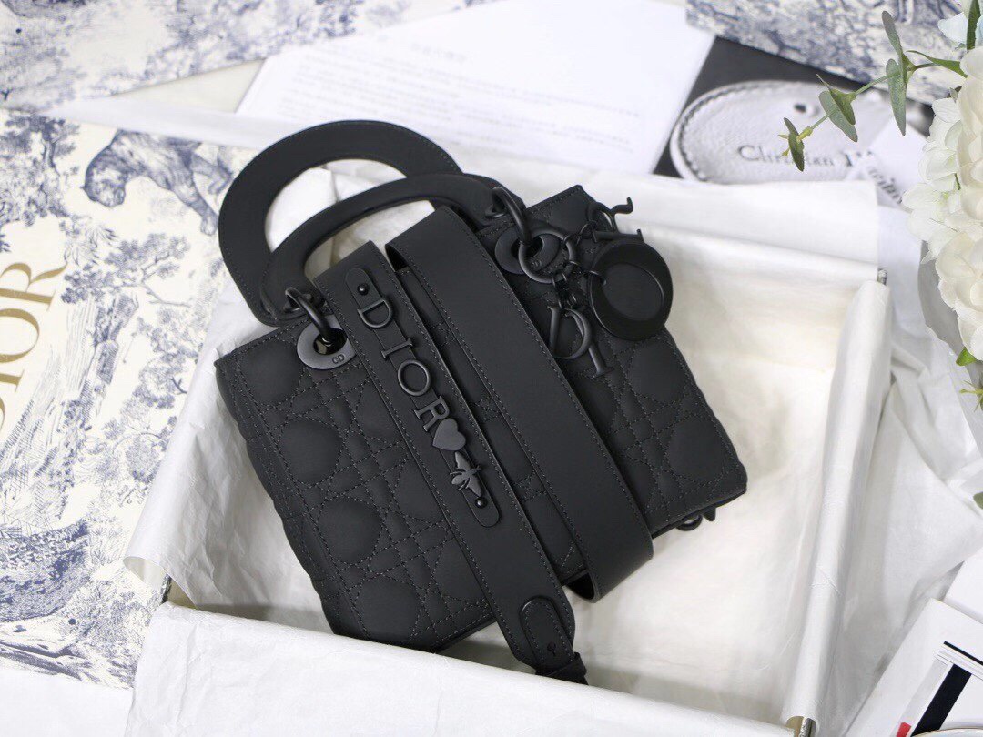 Dior Lady Dior 磨砂霧面 calfskin 手提包