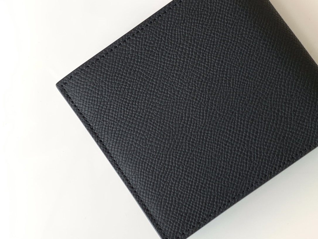 [Burberry Wallets]Grain leather double-fold wallet [B Home] Original order, la