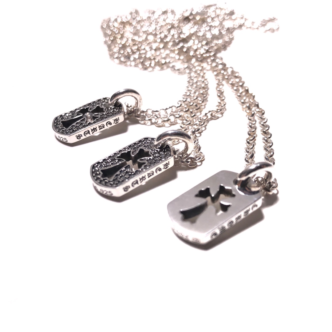 Chrome Hearts 新品上架𝗖𝗵𝗿𝗼𝗺𝗲 𝗛𝗲𝗮𝗿𝘁𝘀 克罗心小方牌项链