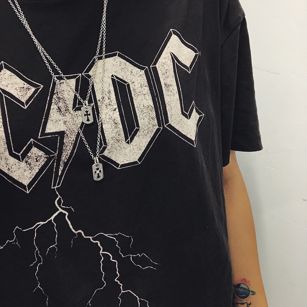 Chrome Hearts 新品上架𝗖𝗵𝗿𝗼𝗺𝗲 𝗛𝗲𝗮𝗿𝘁𝘀 克罗心小方牌项链